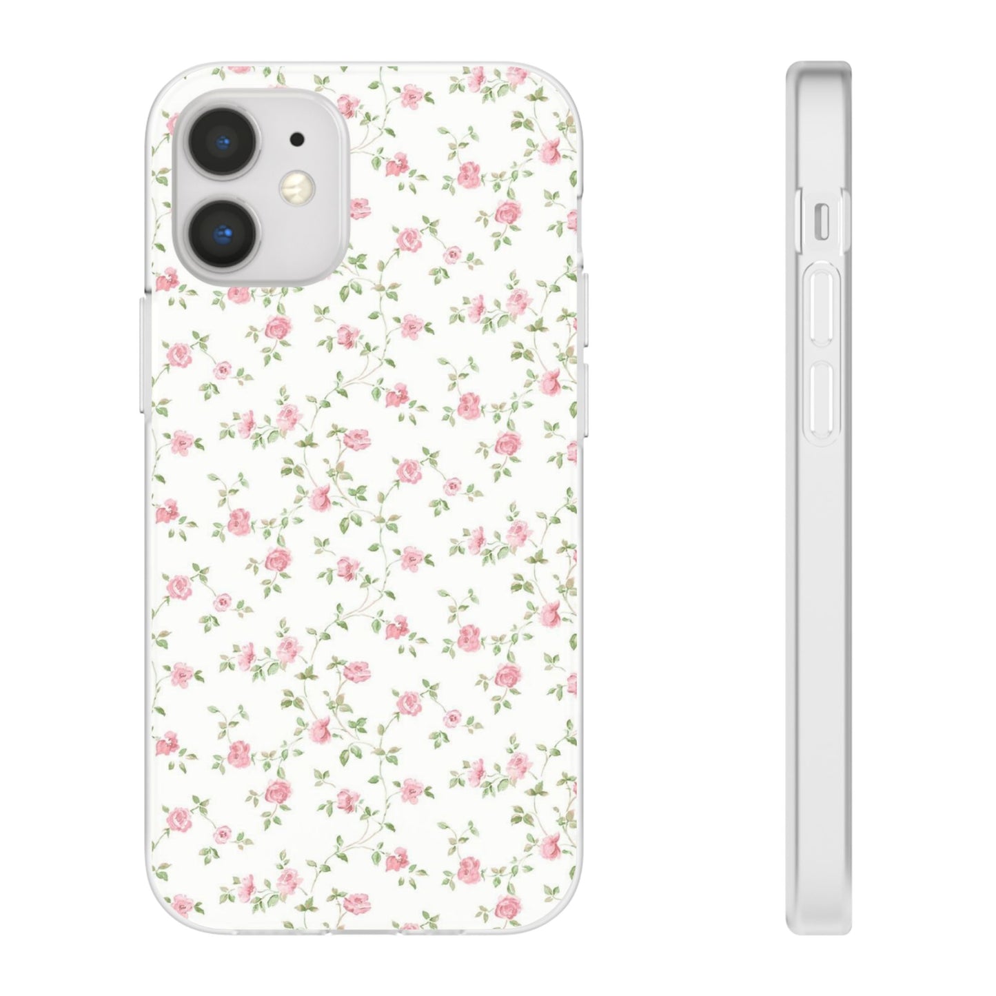 spring pink floral flexi phone case