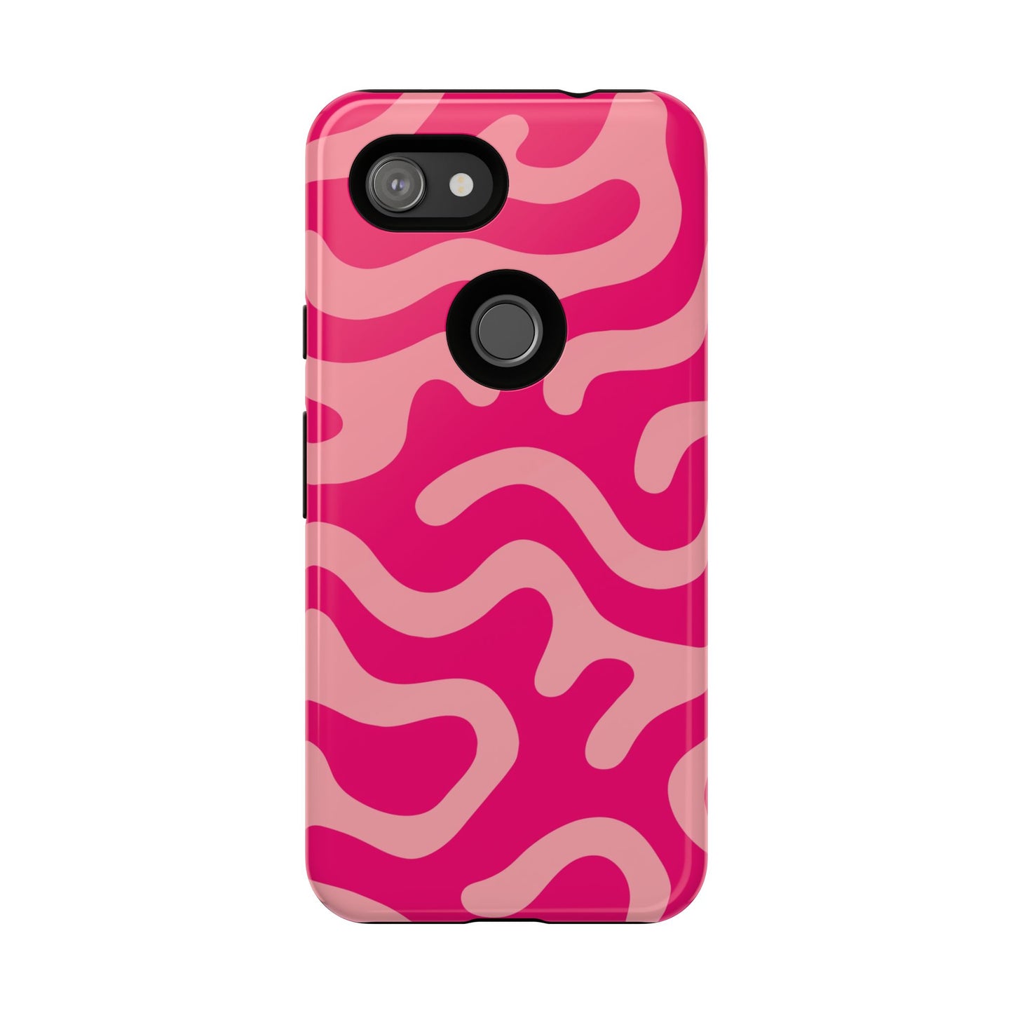 pink squiggle tough phone case