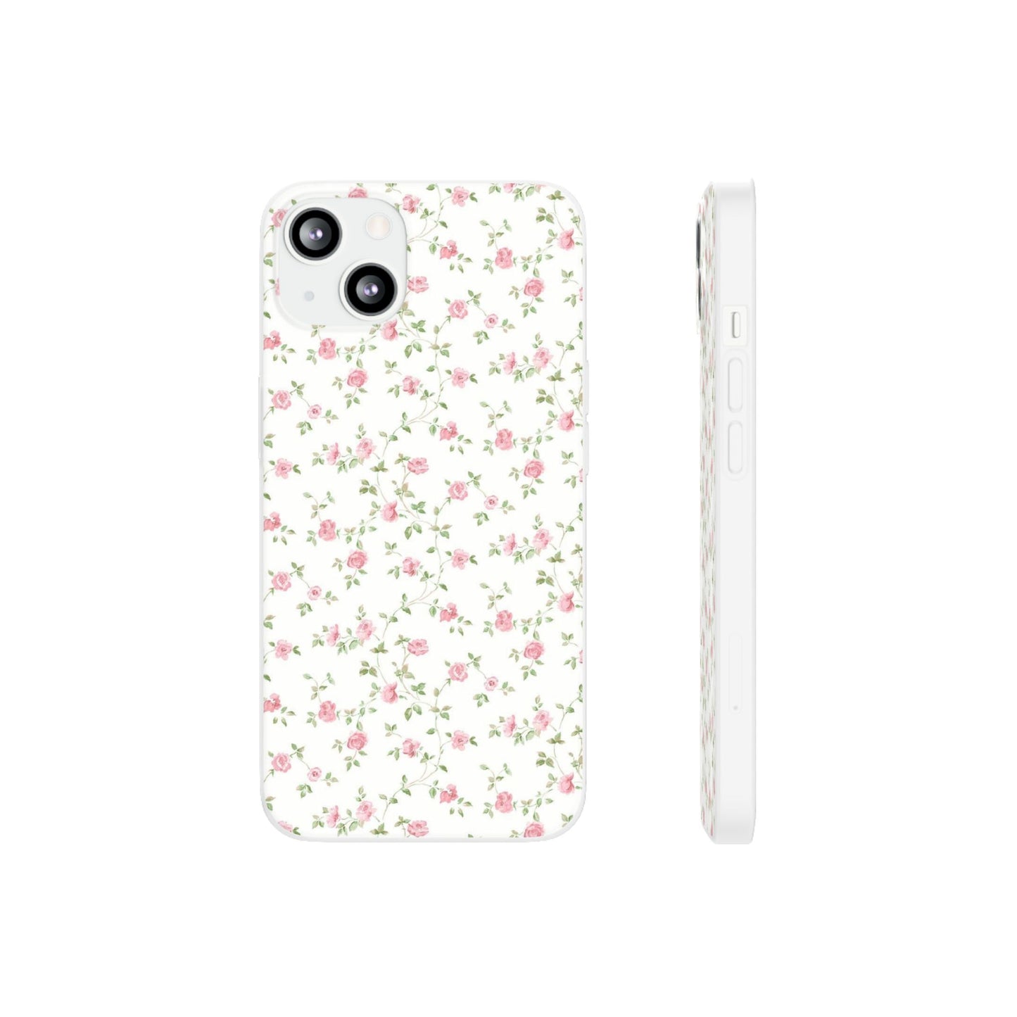 spring pink floral flexi phone case