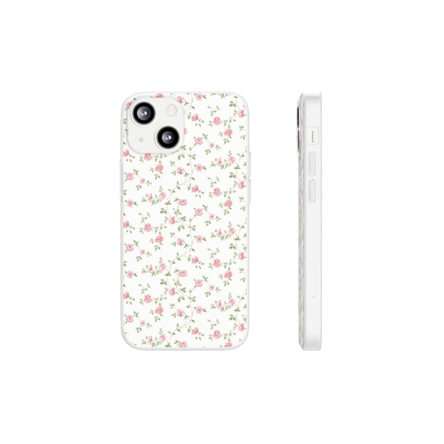 spring pink floral flexi phone case