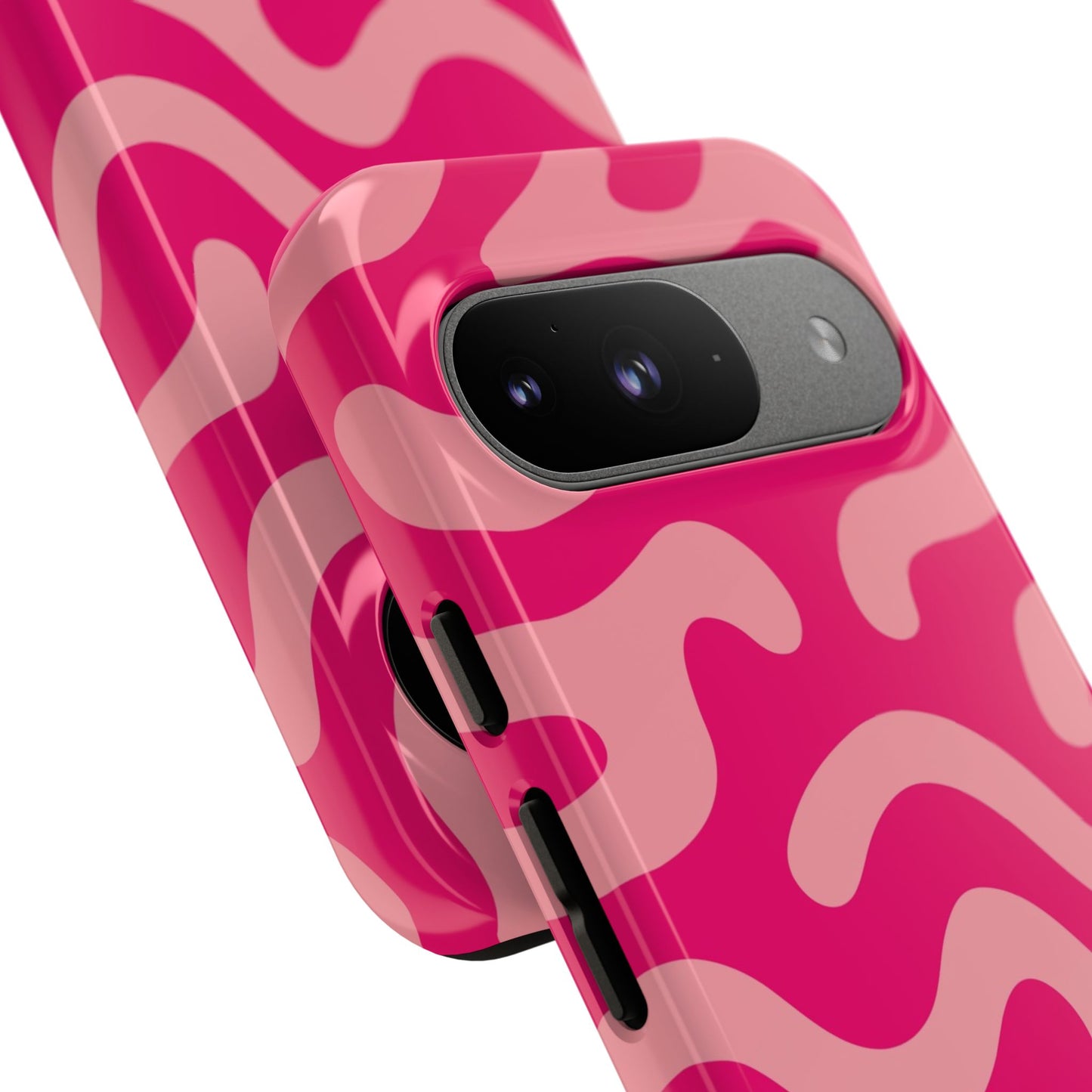 pink squiggle tough phone case