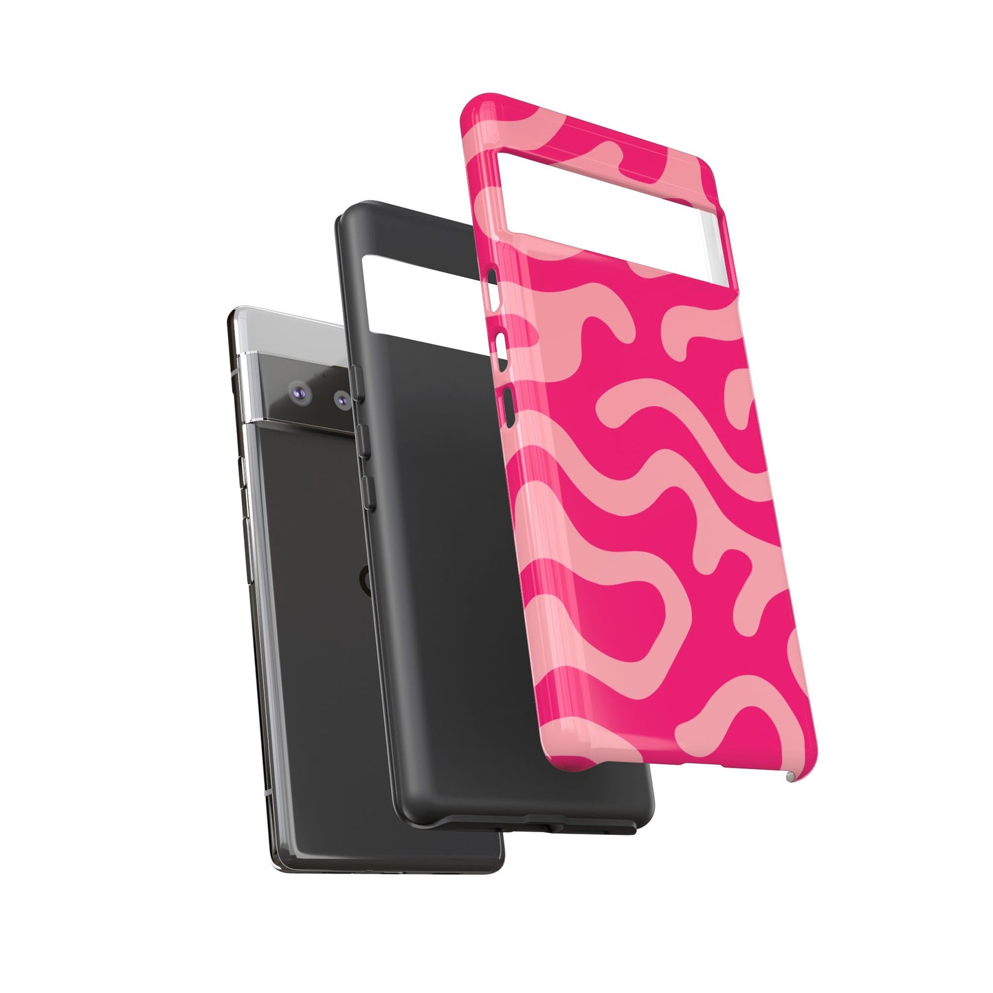 pink squiggle tough phone case