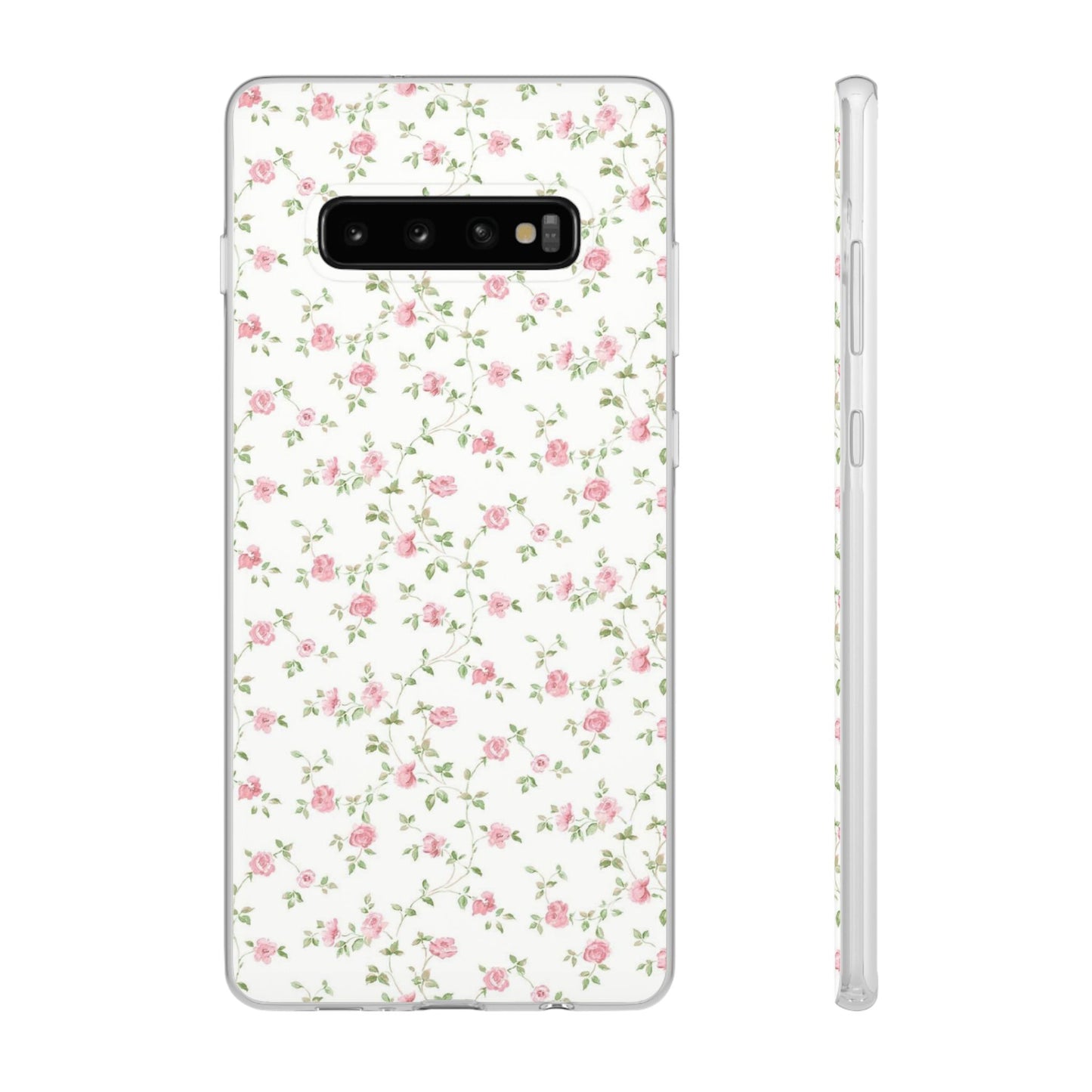spring pink floral flexi phone case
