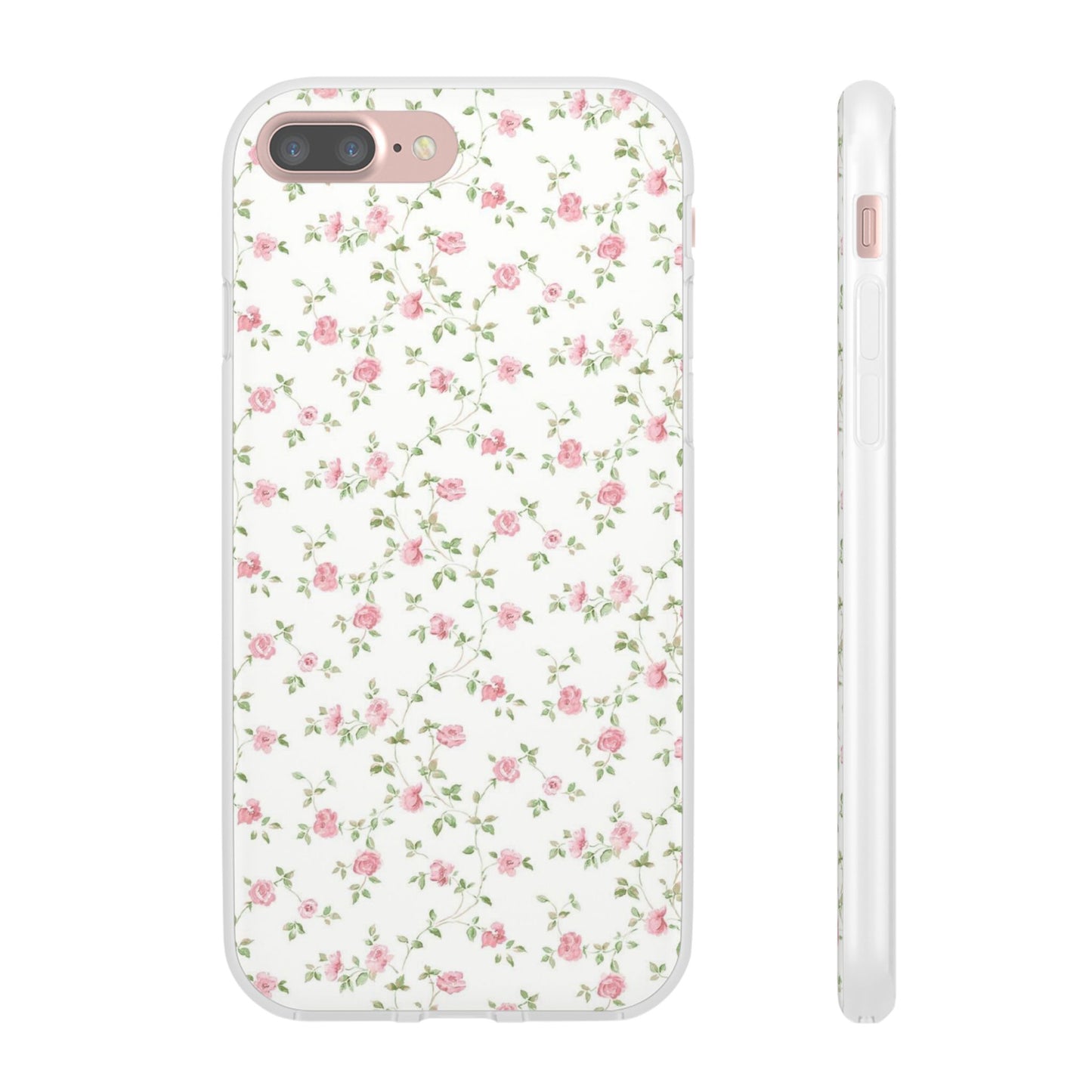 spring pink floral flexi phone case