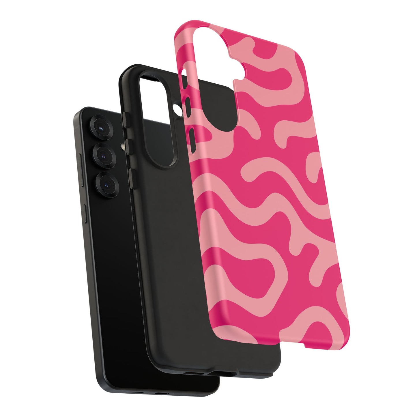 pink squiggle tough phone case