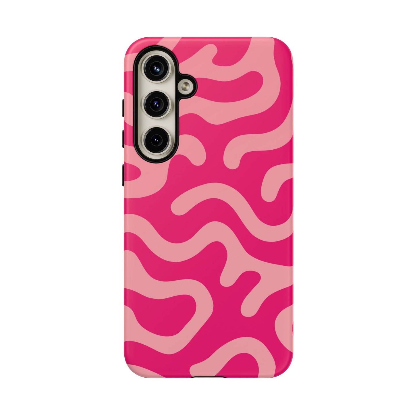 pink squiggle tough phone case