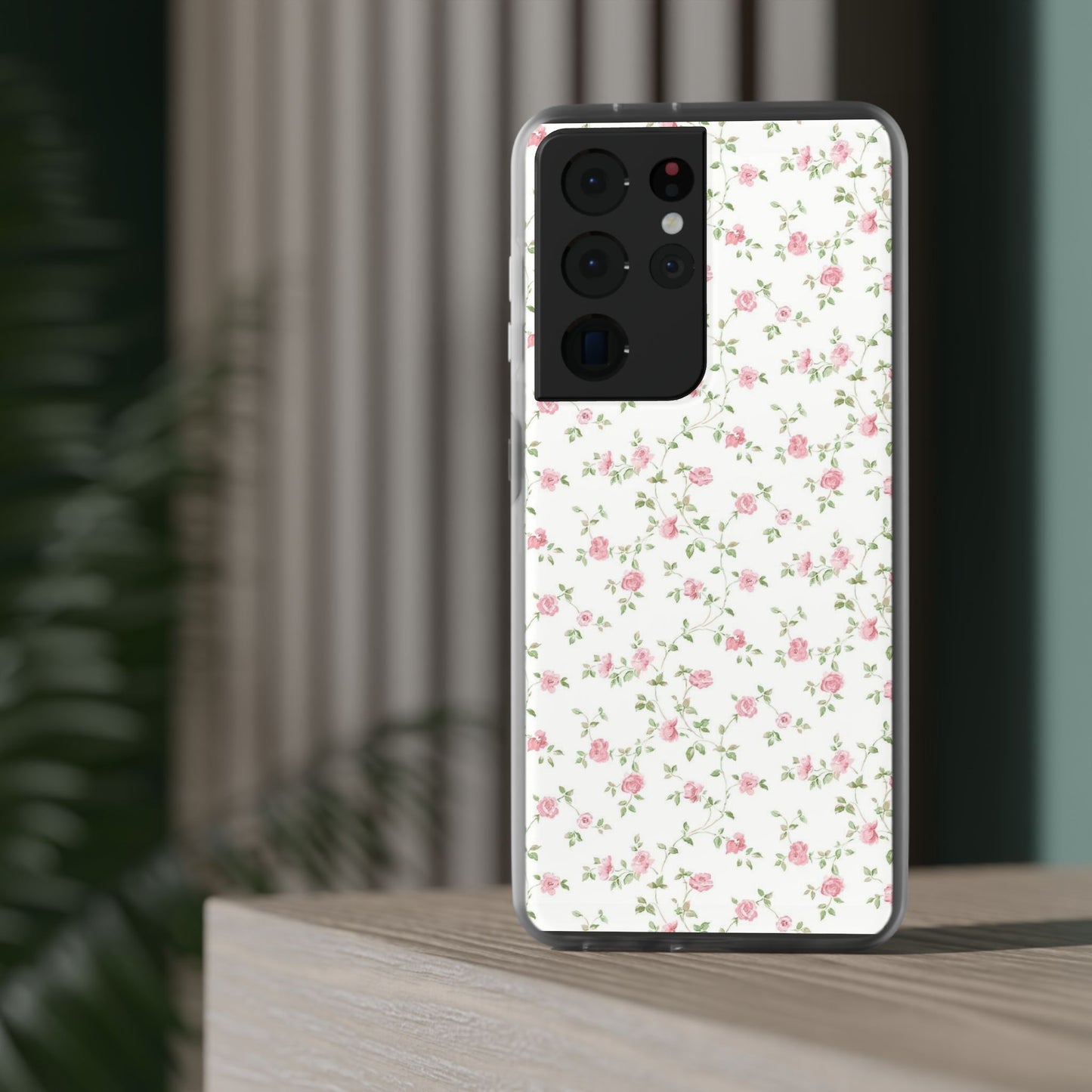 spring pink floral flexi phone case