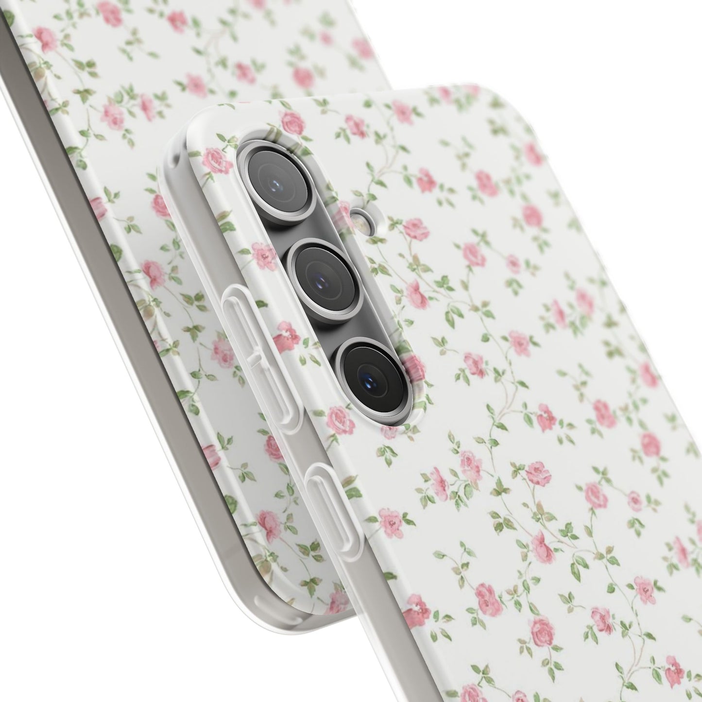 spring pink floral flexi phone case