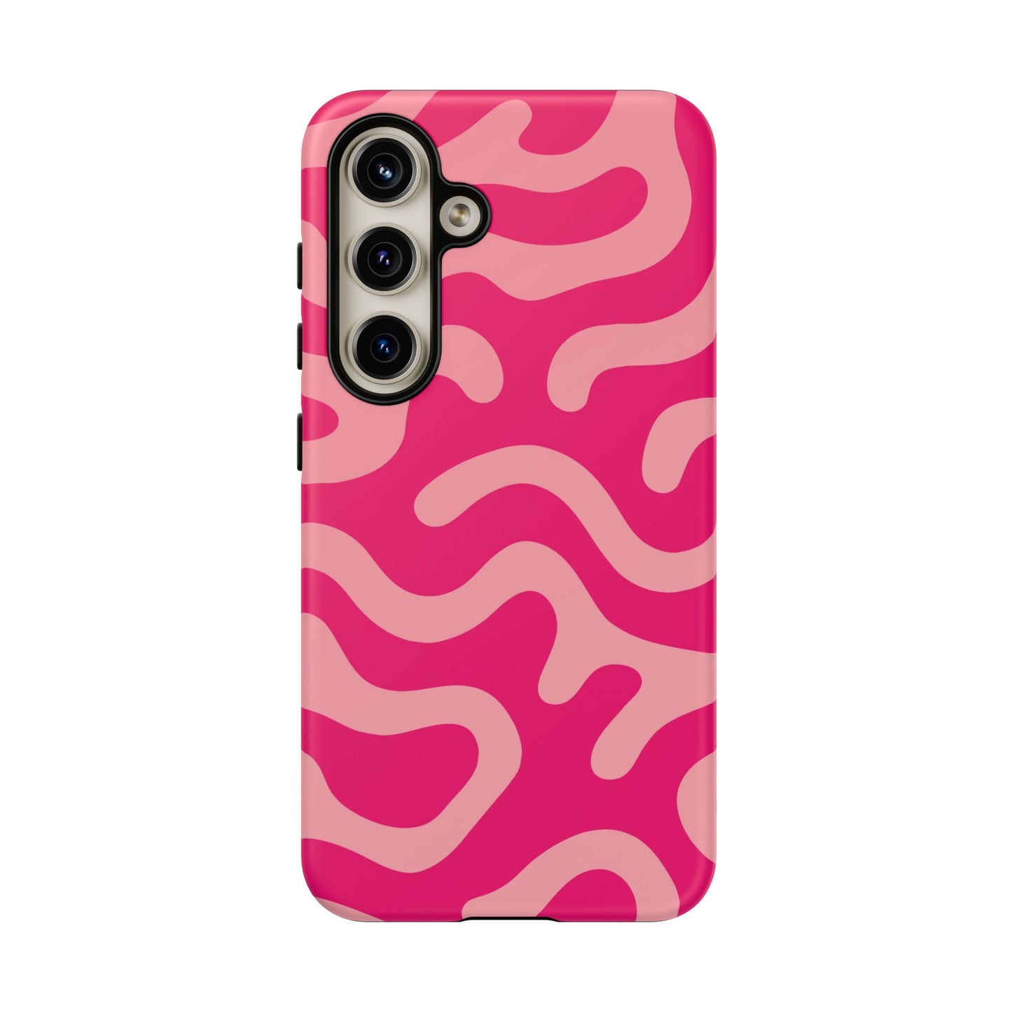 pink squiggle tough phone case