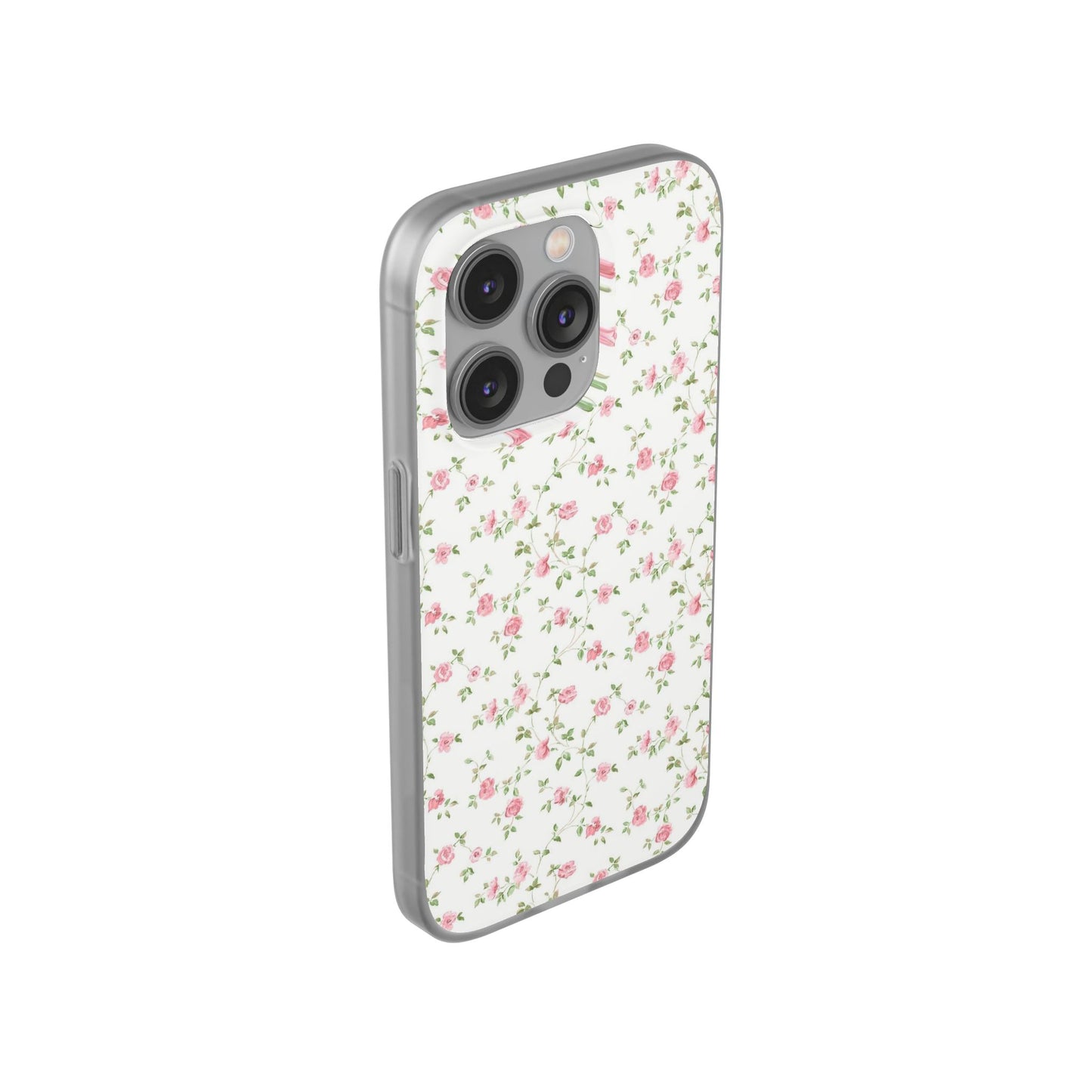 spring pink floral flexi phone case