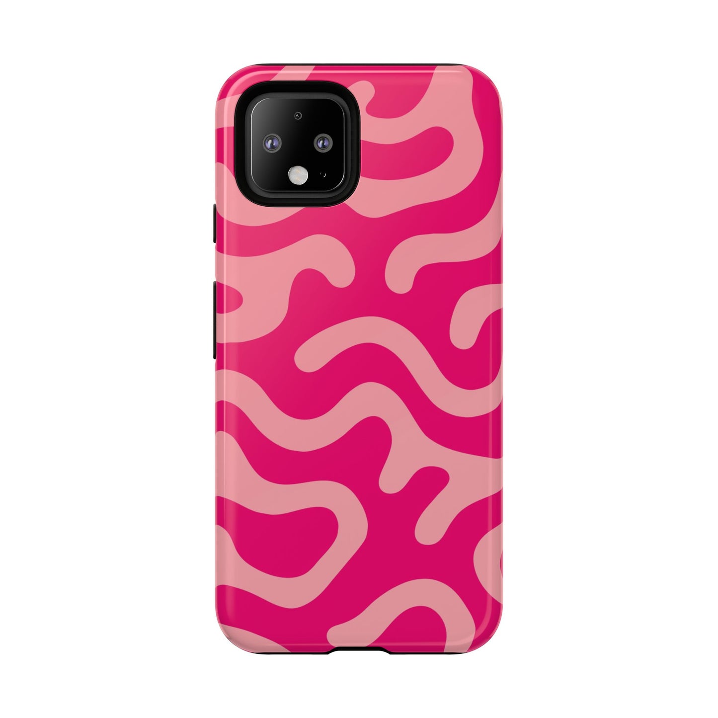 pink squiggle tough phone case