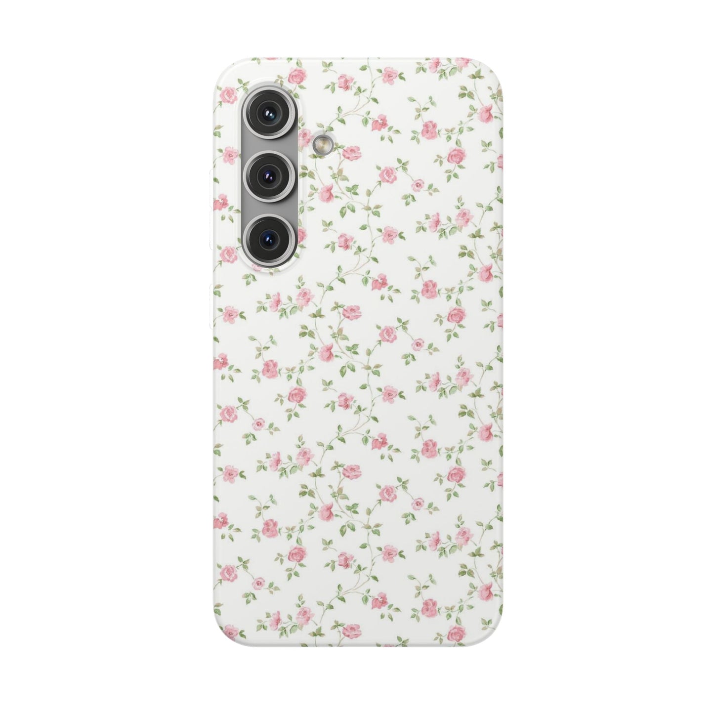 spring pink floral flexi phone case