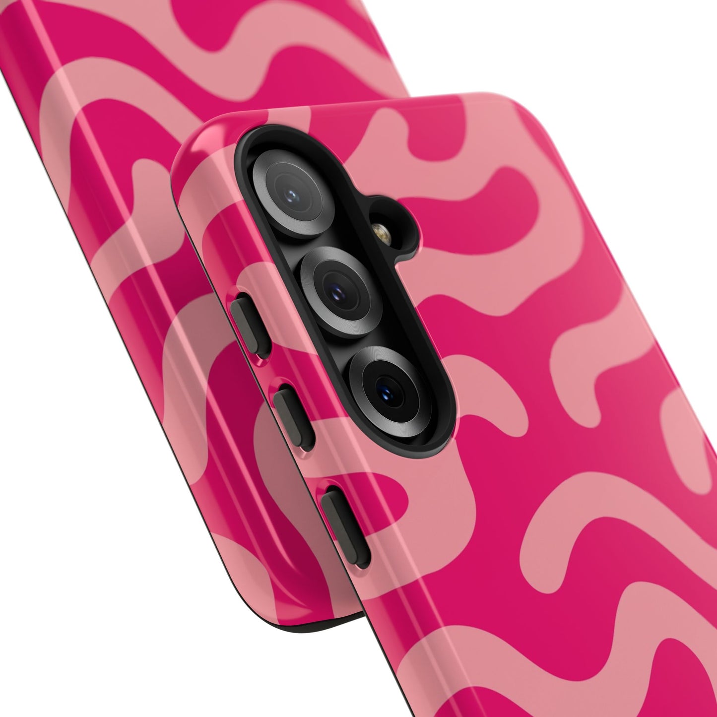 pink squiggle tough phone case