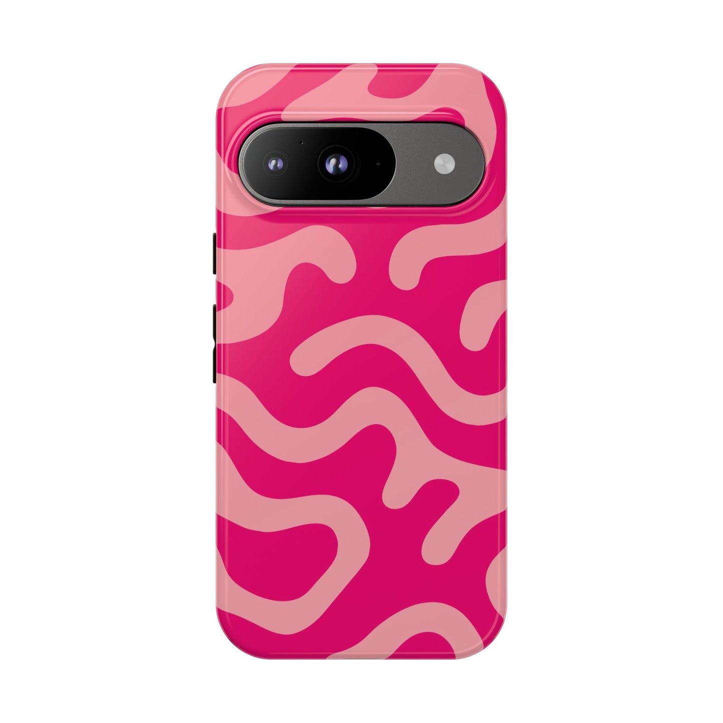 pink squiggle tough phone case