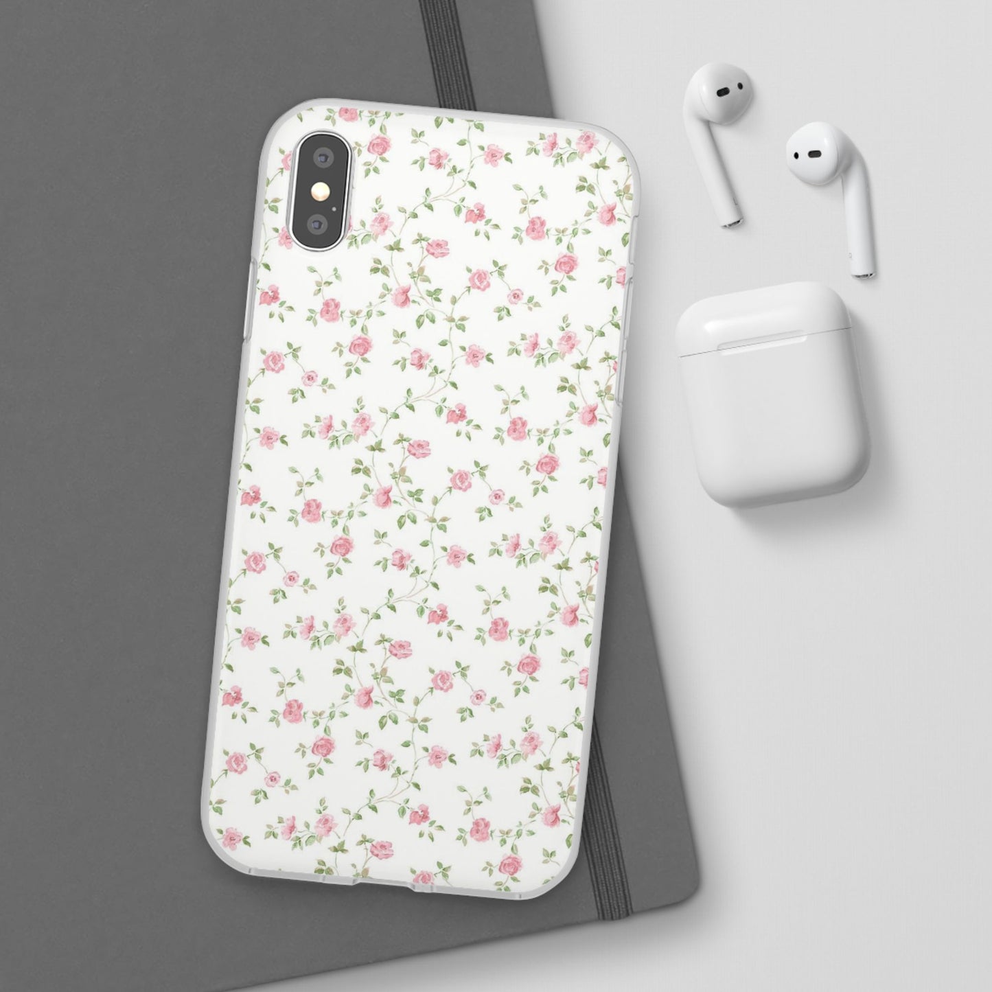 spring pink floral flexi phone case