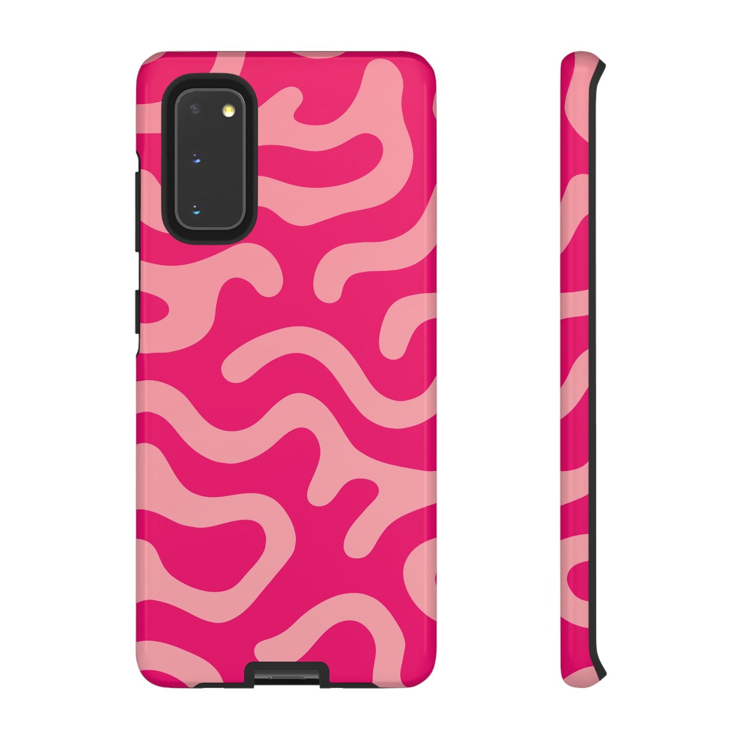 pink squiggle tough phone case