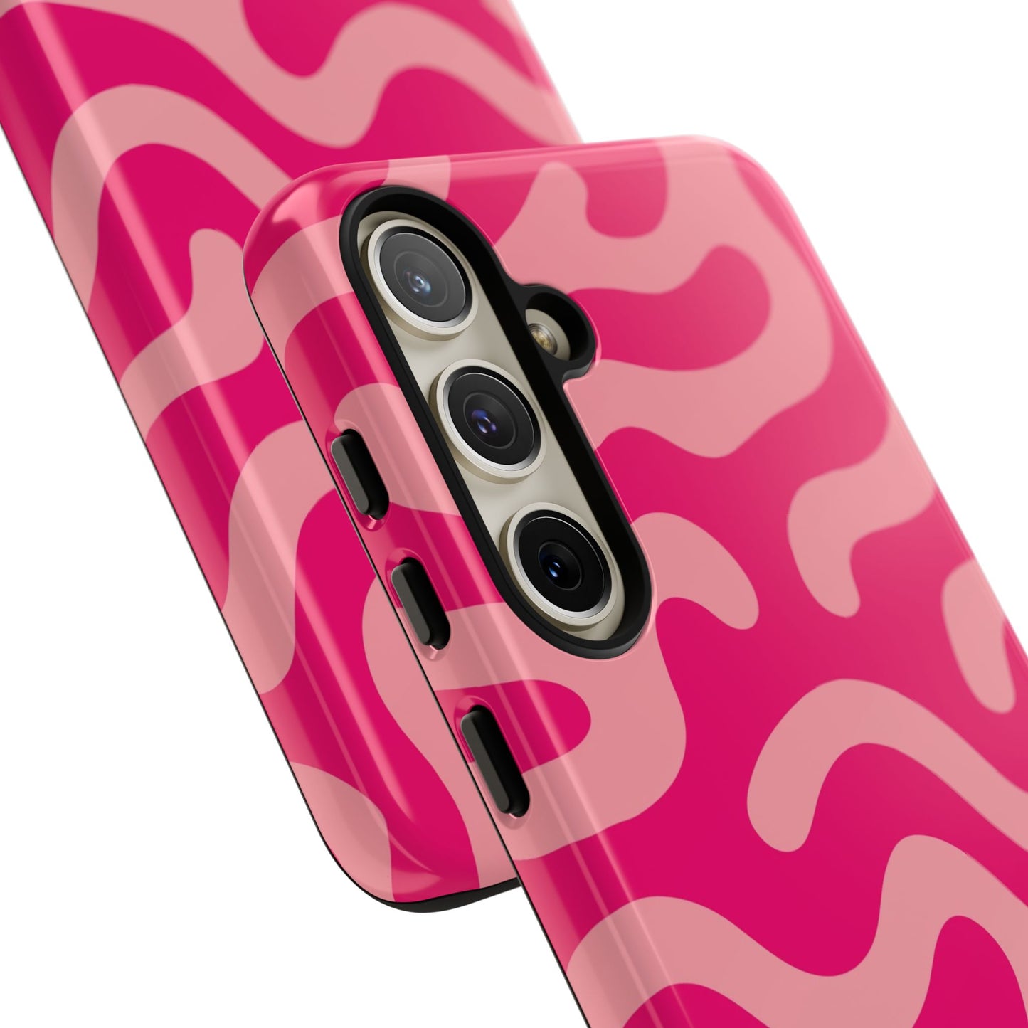 pink squiggle tough phone case