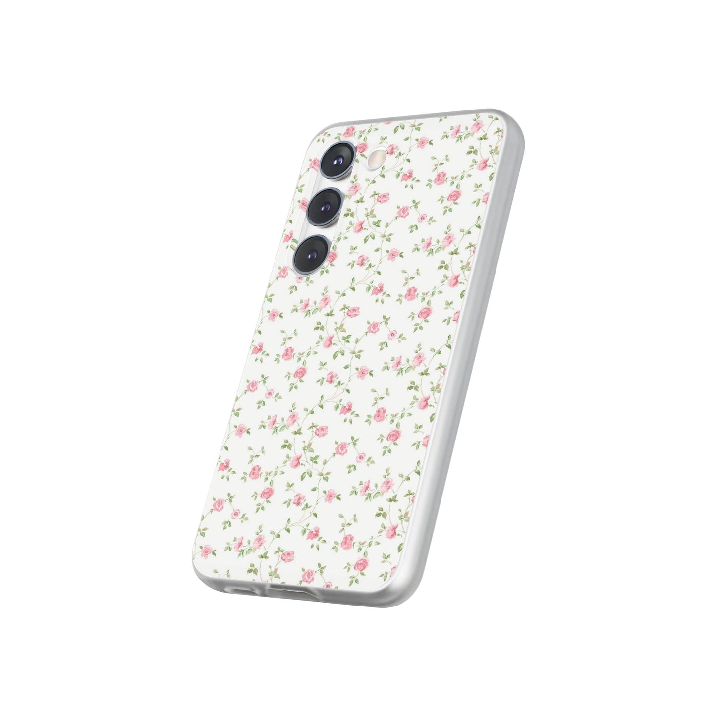 spring pink floral flexi phone case
