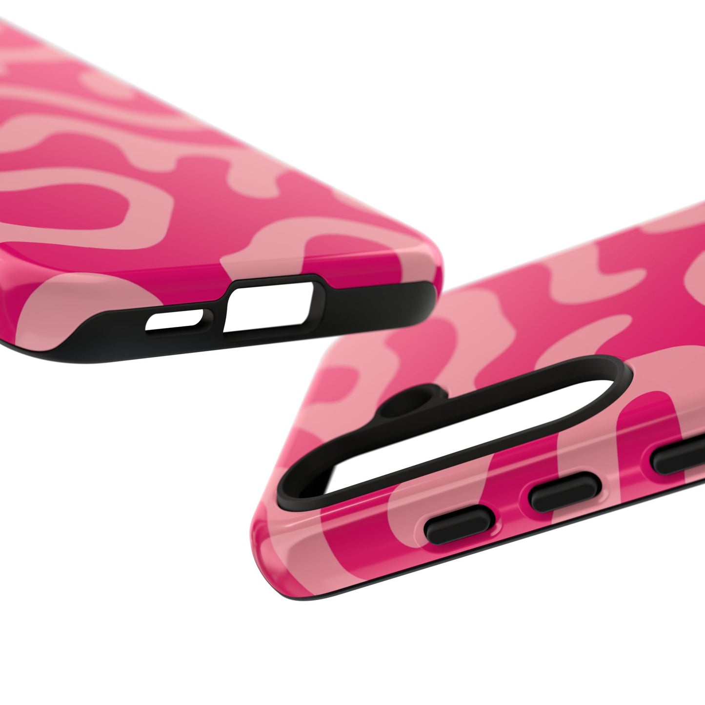 pink squiggle tough phone case