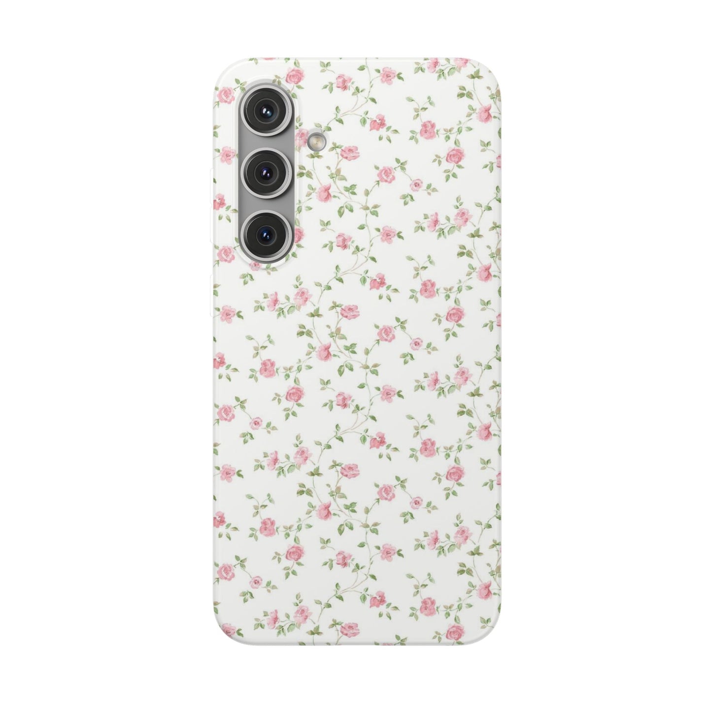 spring pink floral flexi phone case