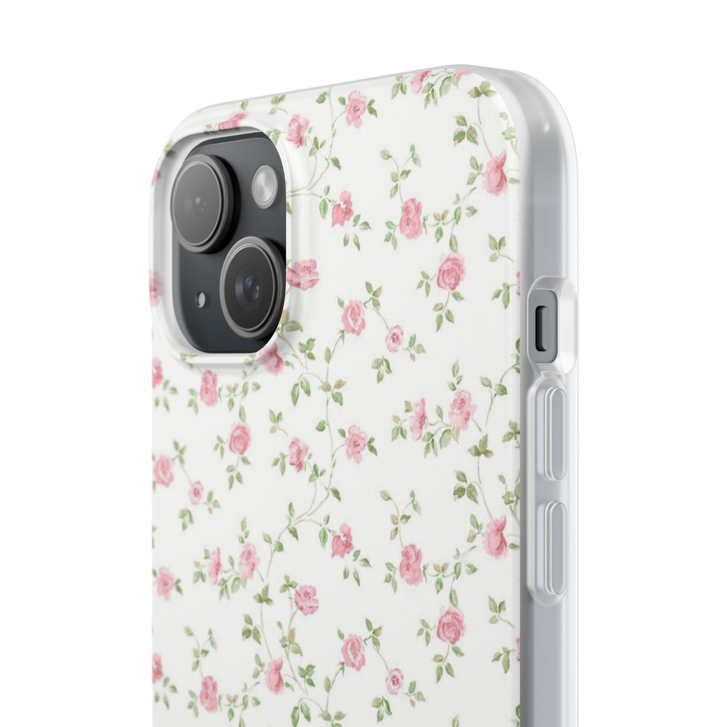 spring pink floral flexi phone case