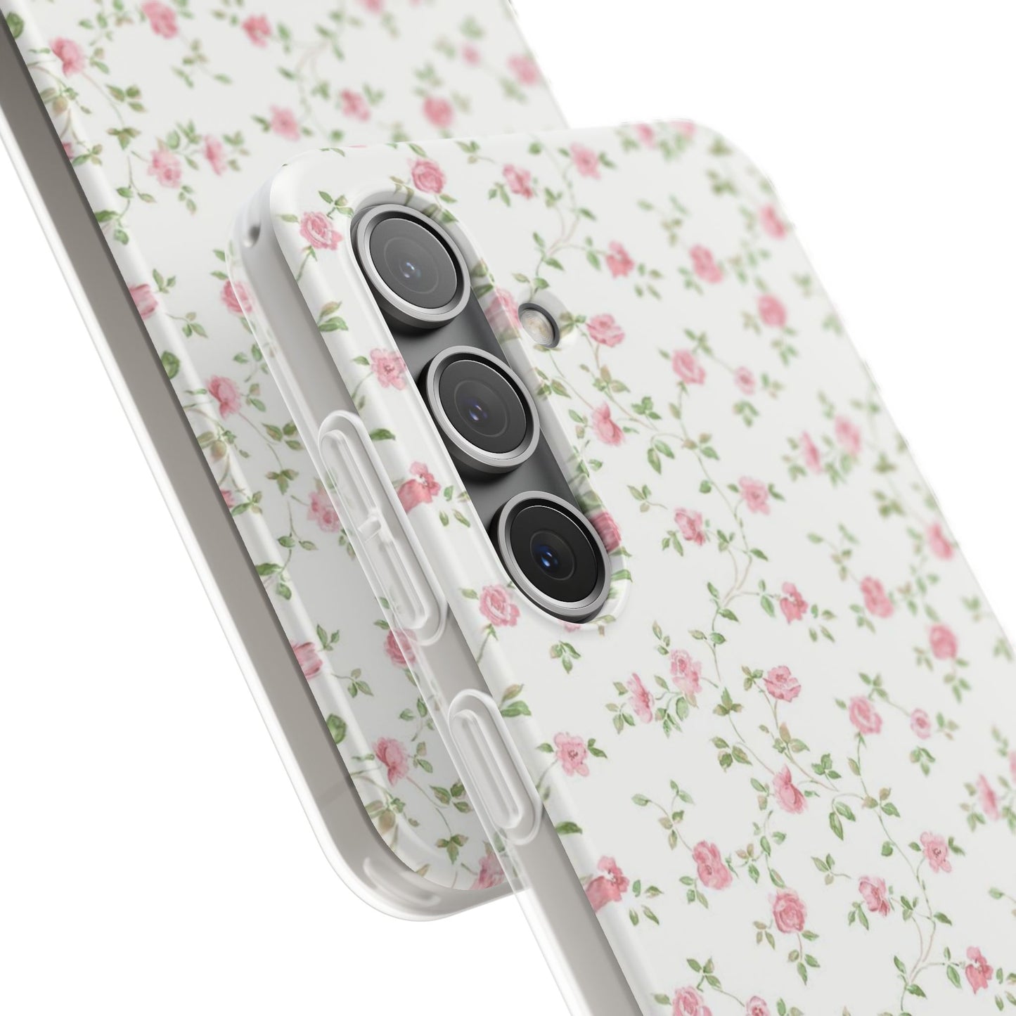 spring pink floral flexi phone case