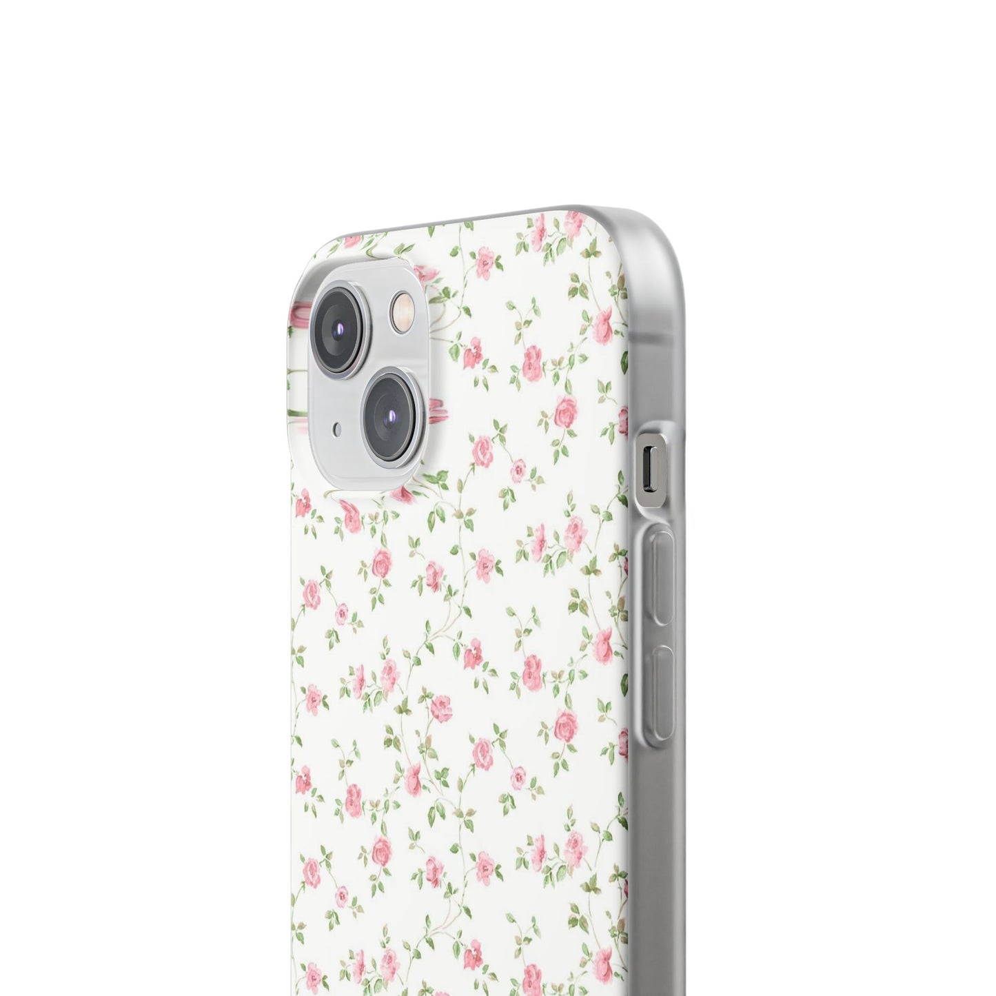 spring pink floral flexi phone case