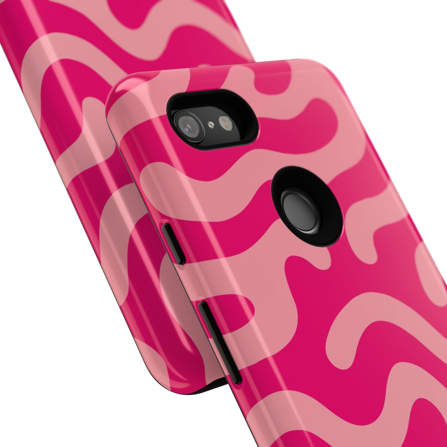 pink squiggle tough phone case