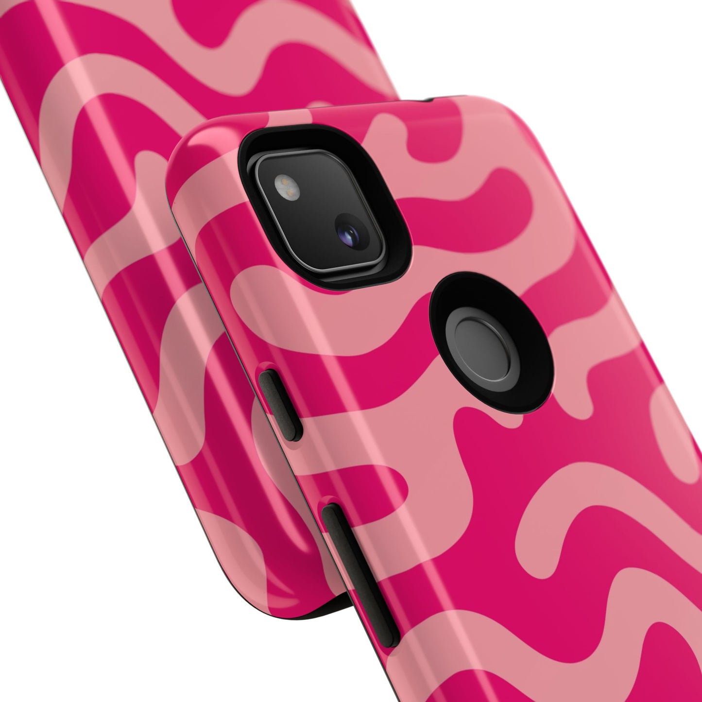 pink squiggle tough phone case