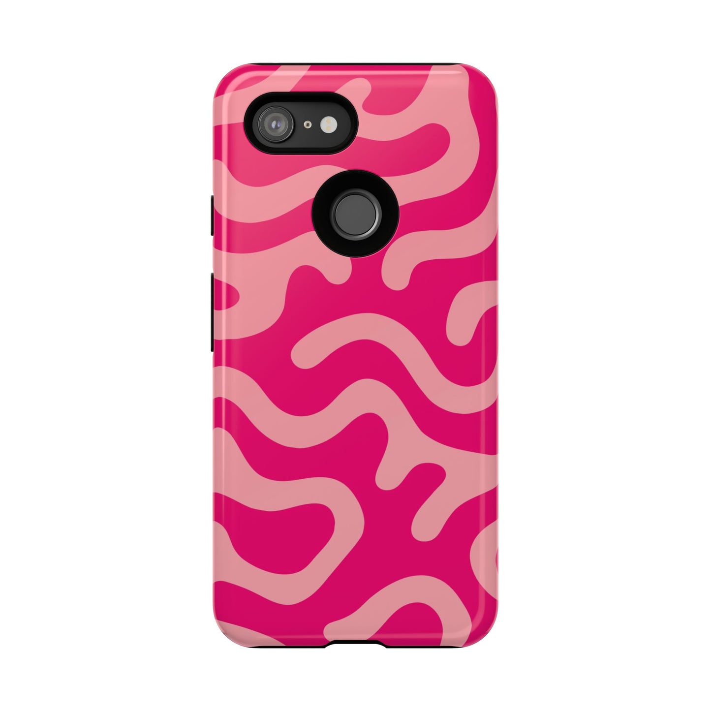 pink squiggle tough phone case