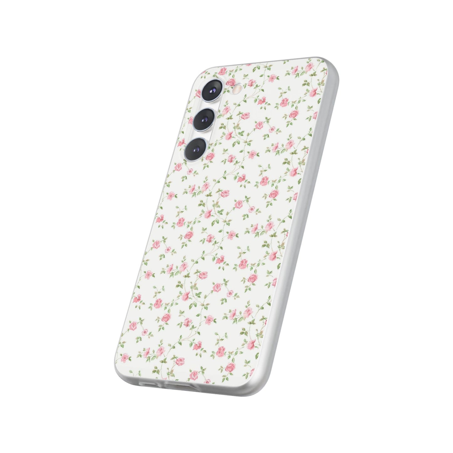 spring pink floral flexi phone case