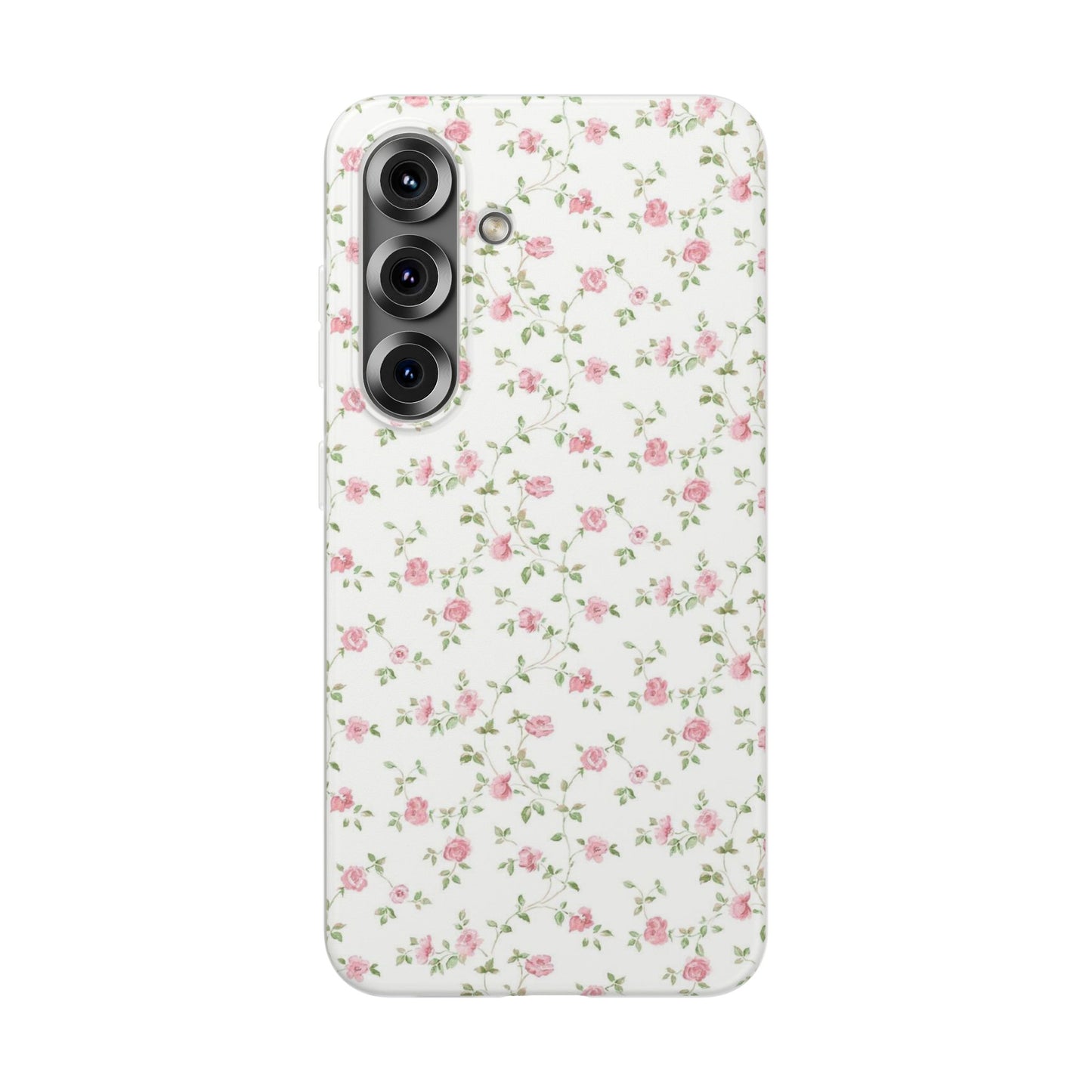 spring pink floral flexi phone case