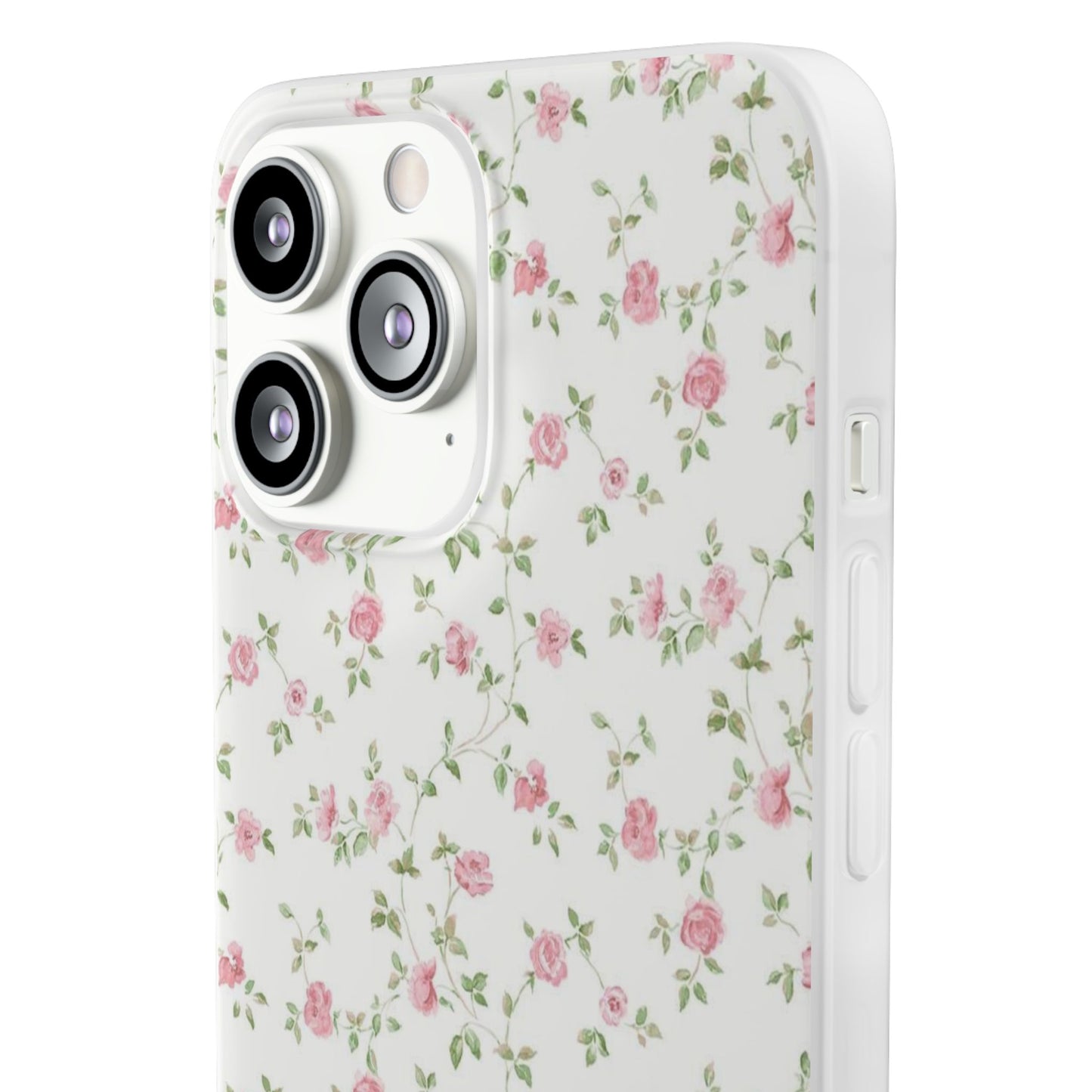 spring pink floral flexi phone case