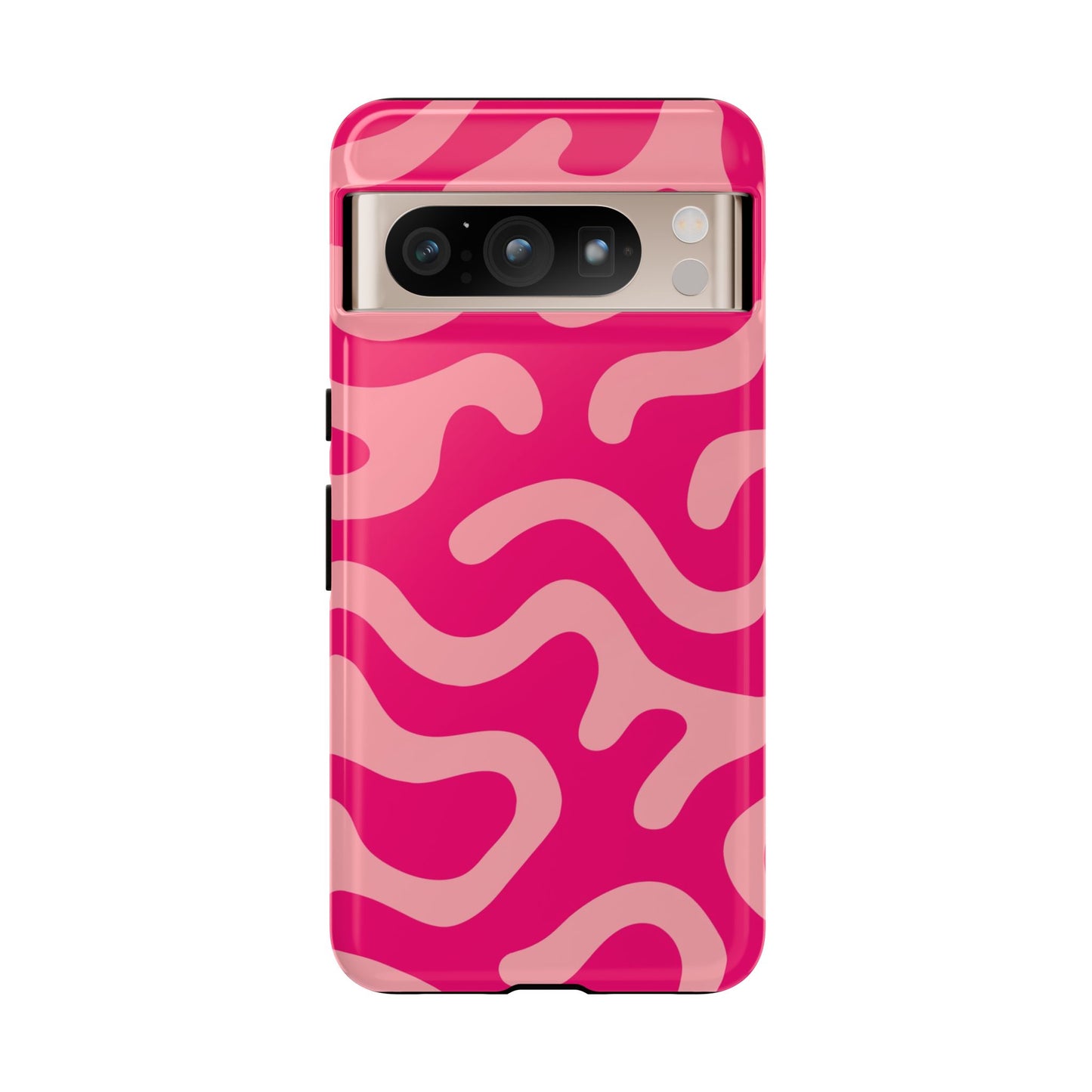 pink squiggle tough phone case