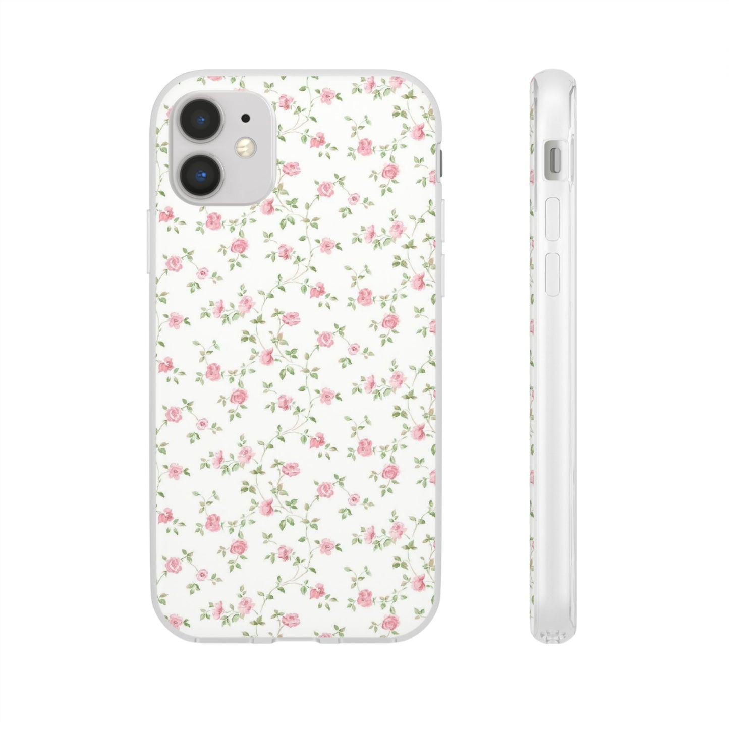 spring pink floral flexi phone case