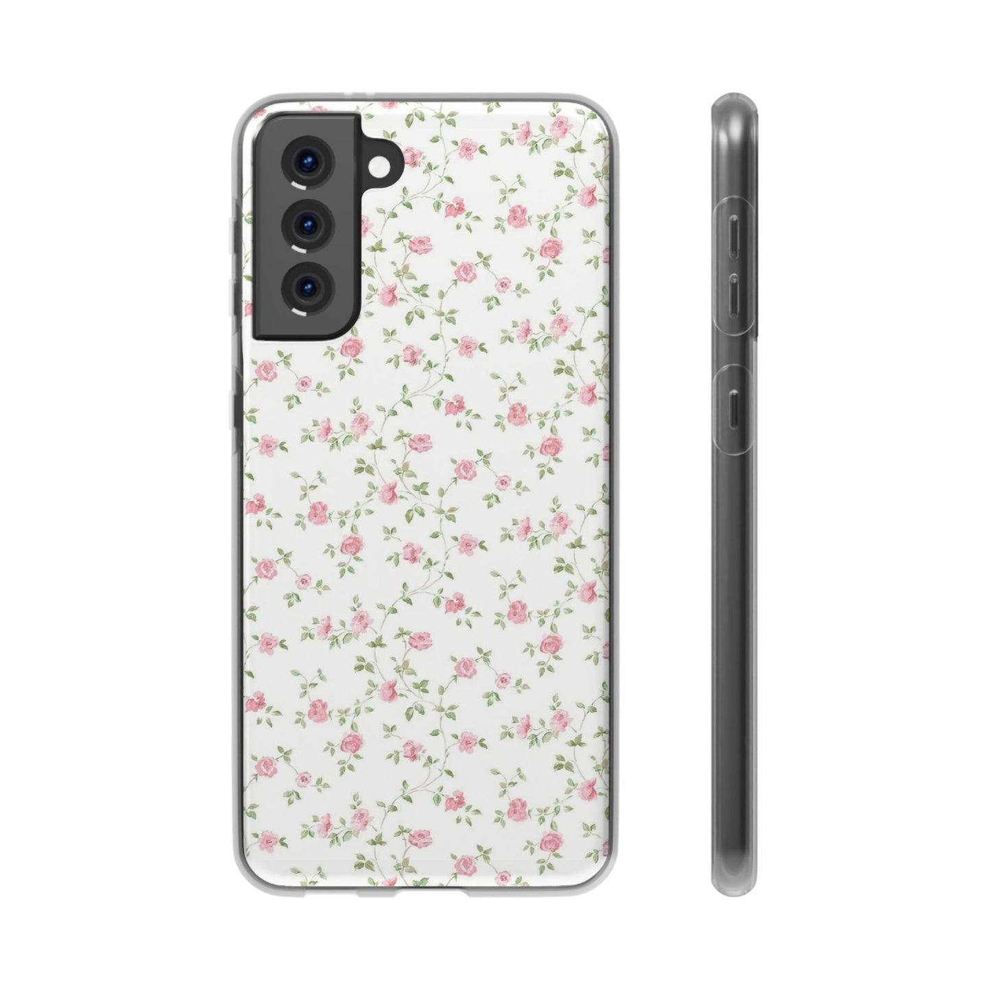 spring pink floral flexi phone case