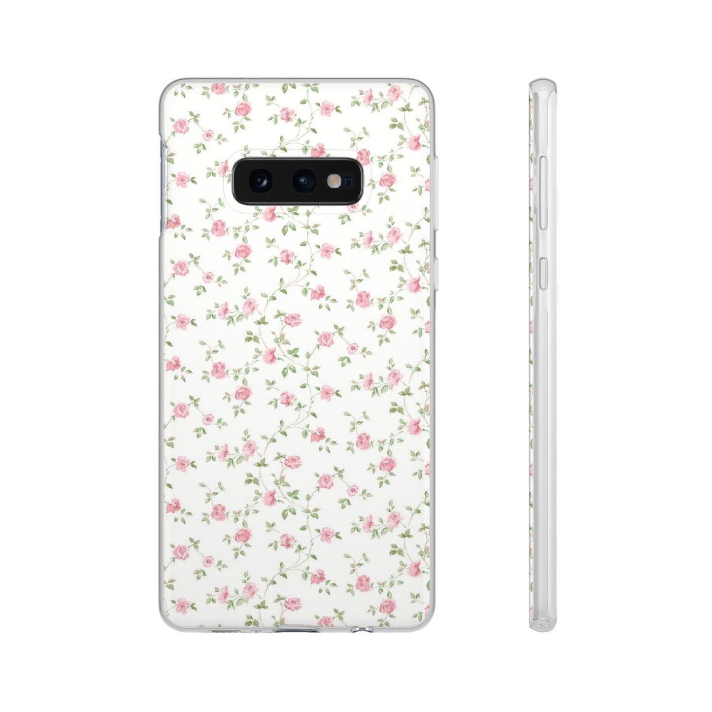 spring pink floral flexi phone case
