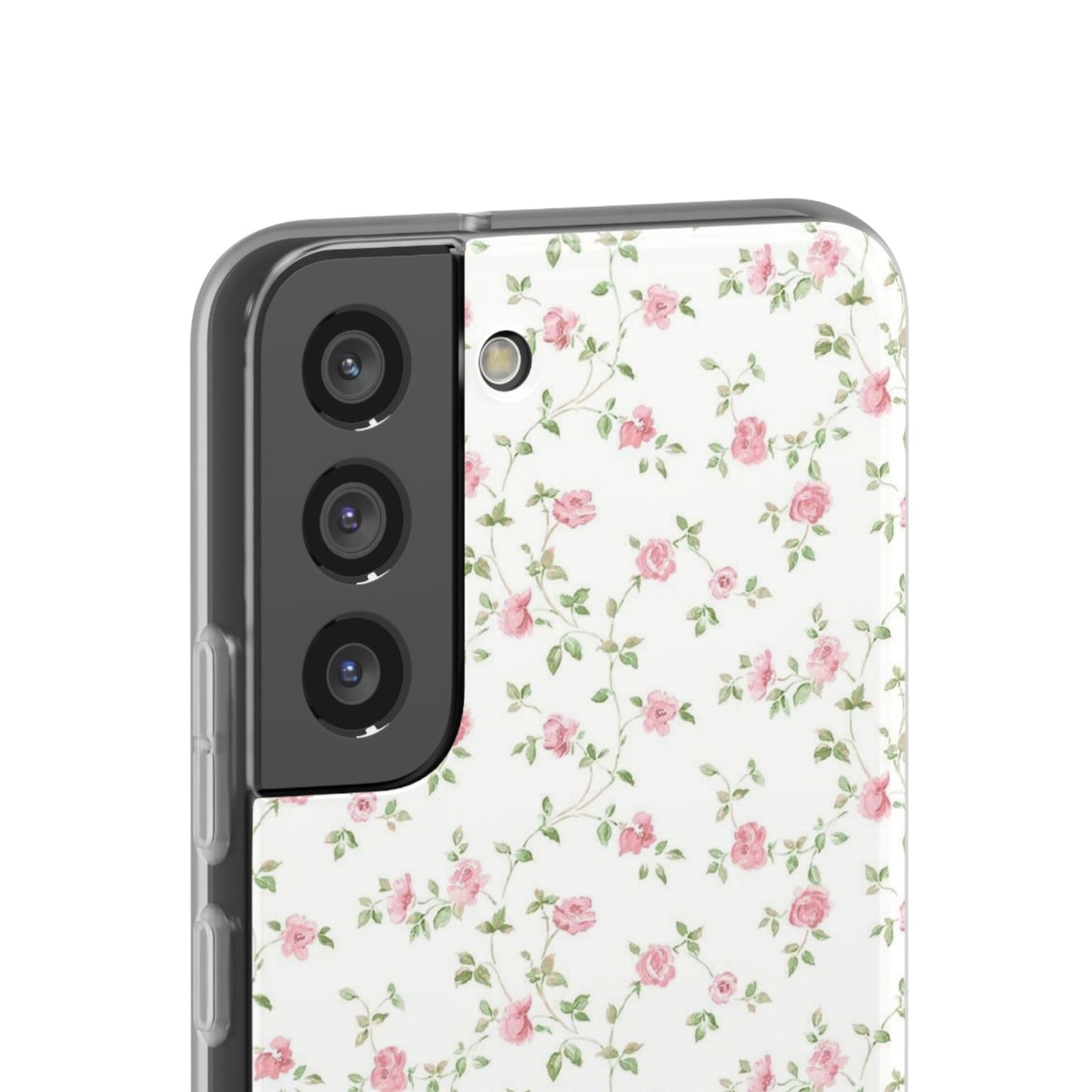 spring pink floral flexi phone case