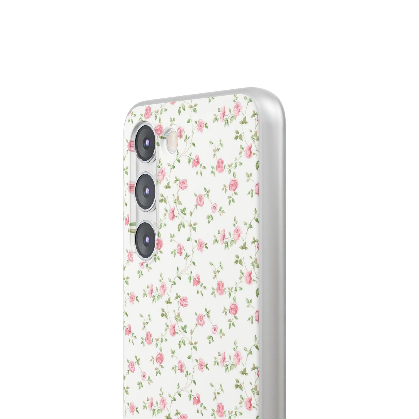 spring pink floral flexi phone case