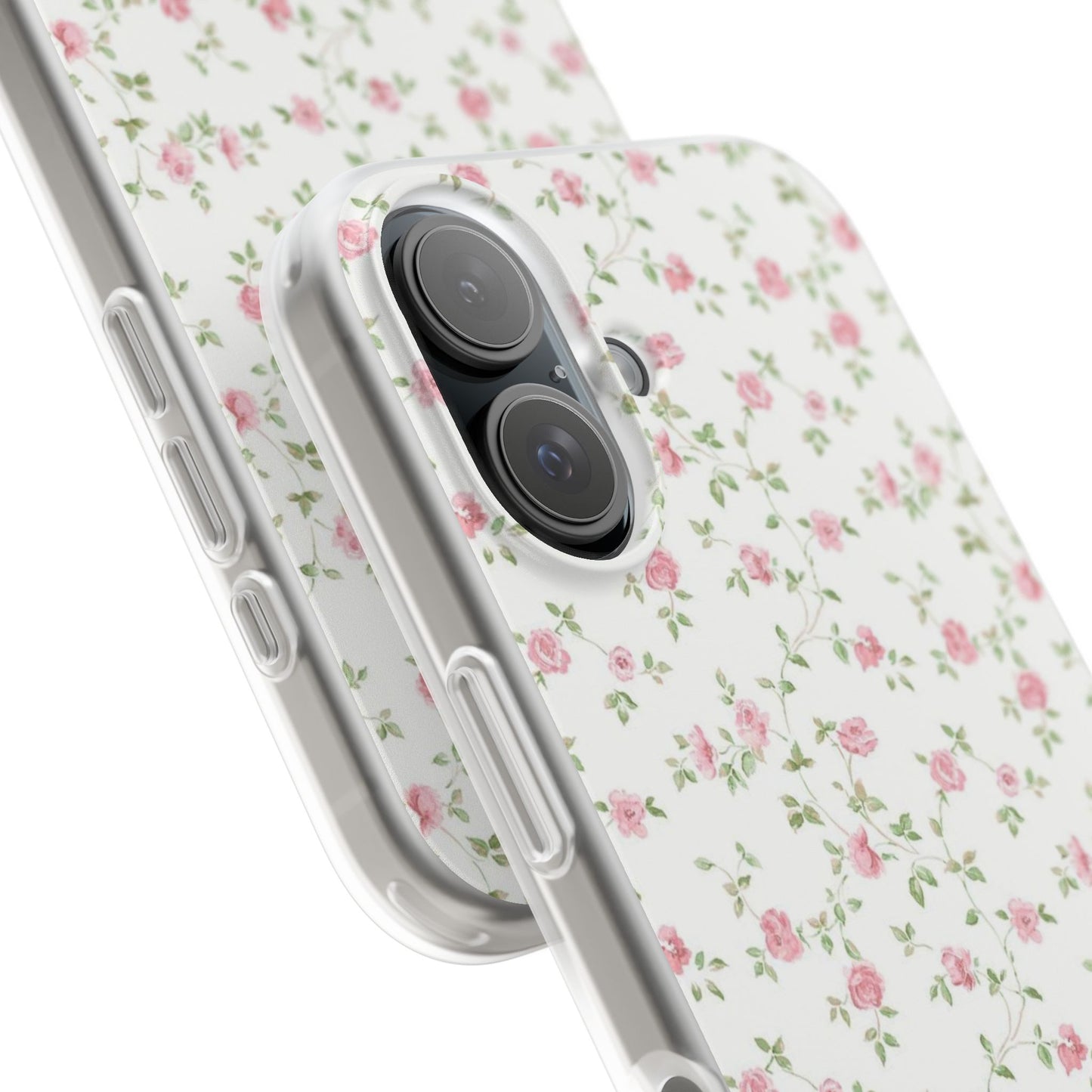 spring pink floral flexi phone case