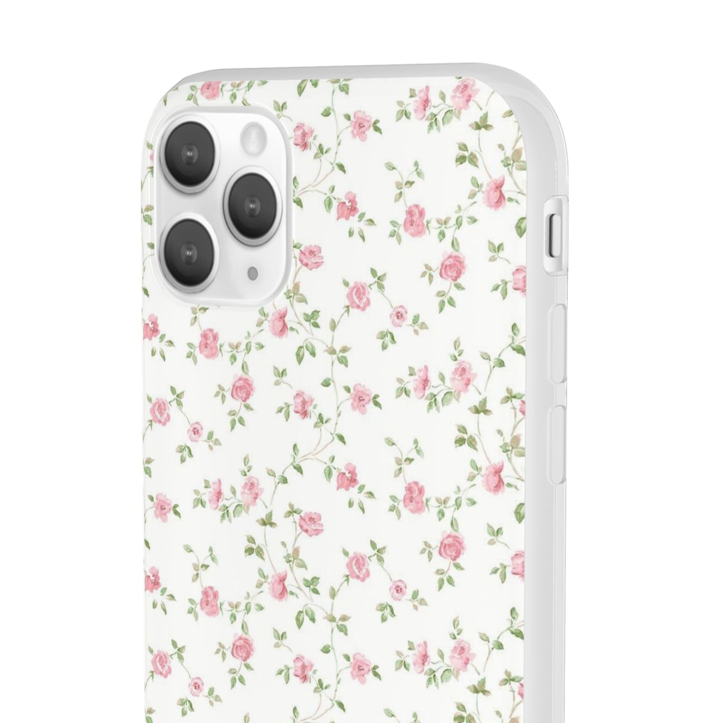 spring pink floral flexi phone case