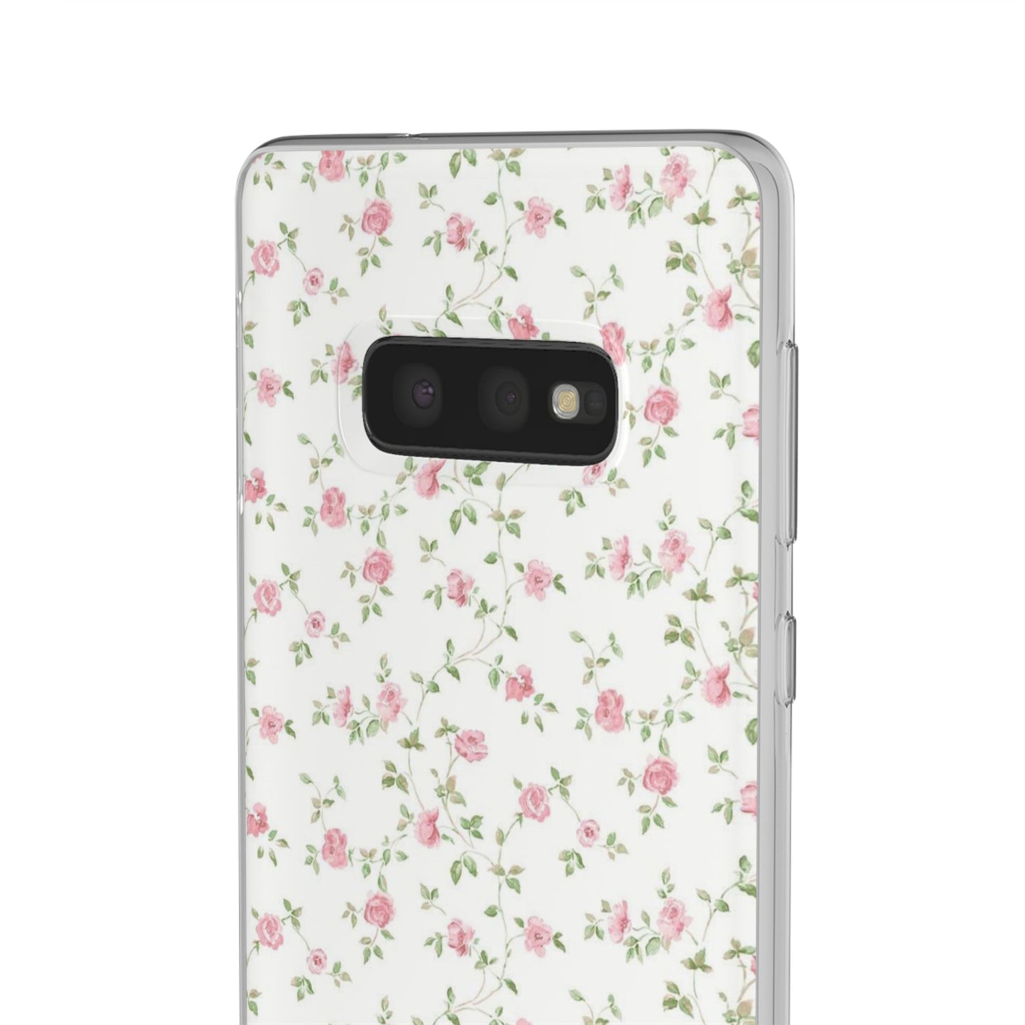 spring pink floral flexi phone case