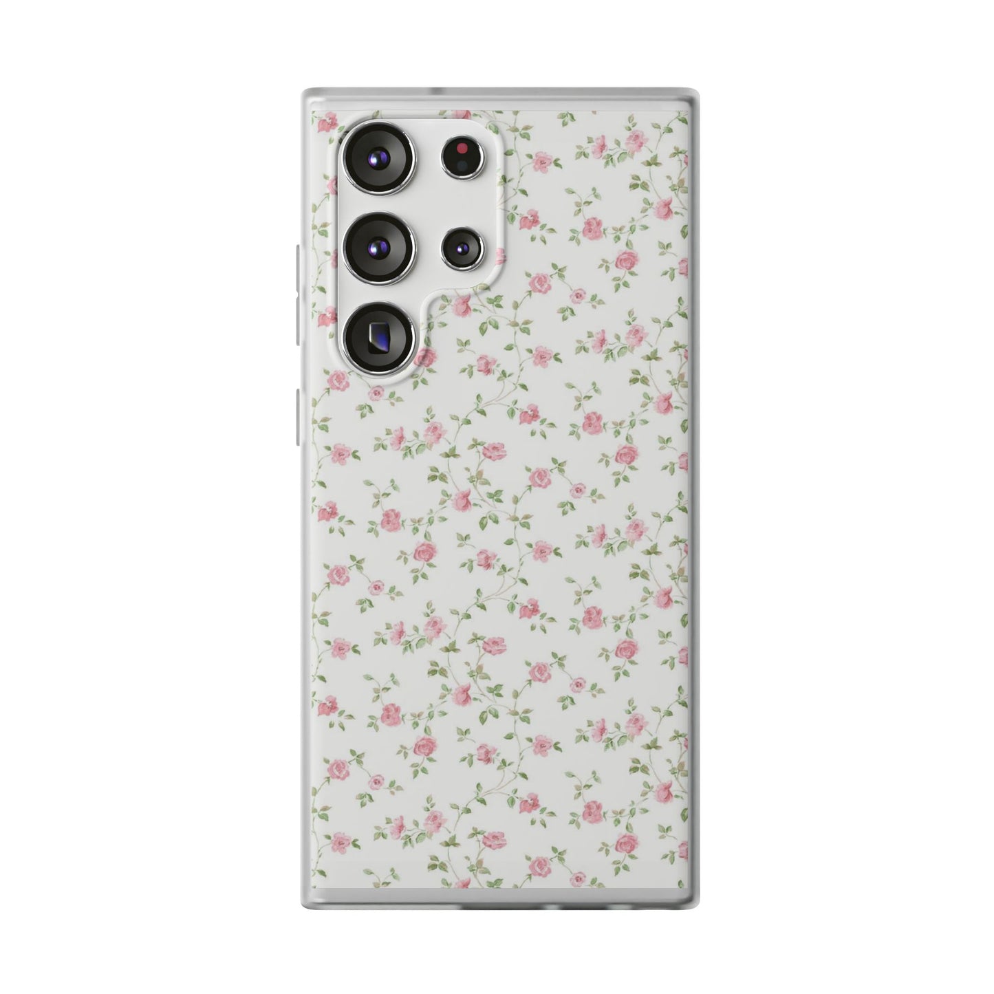 spring pink floral flexi phone case