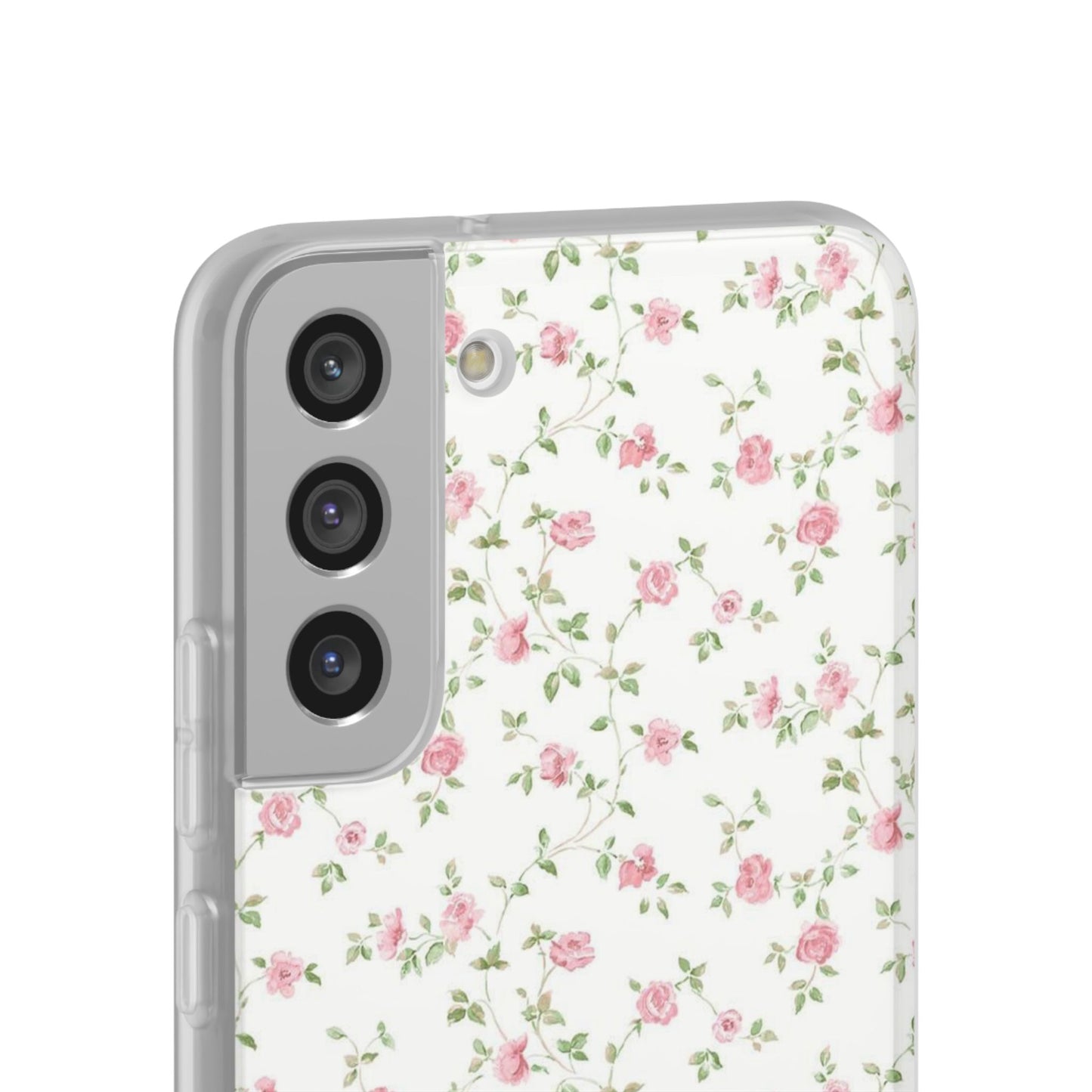 spring pink floral flexi phone case