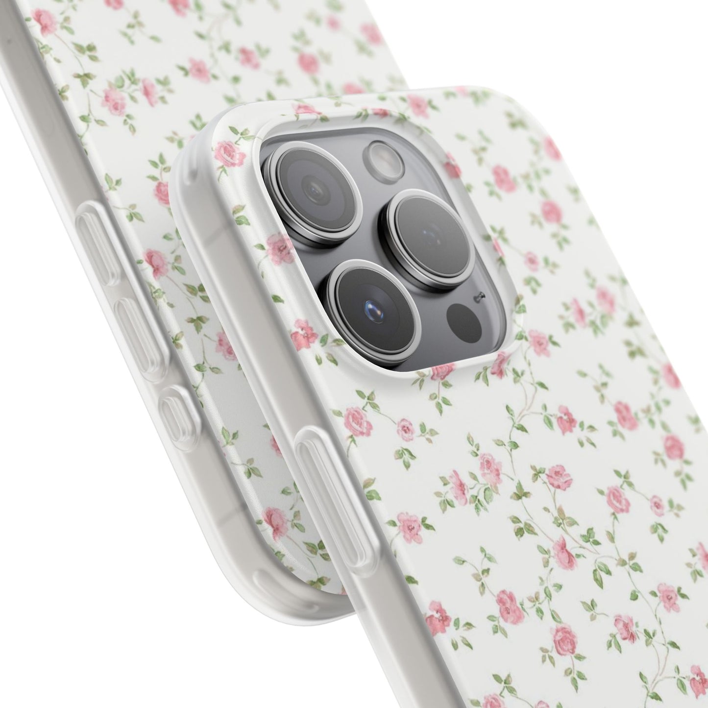 spring pink floral flexi phone case