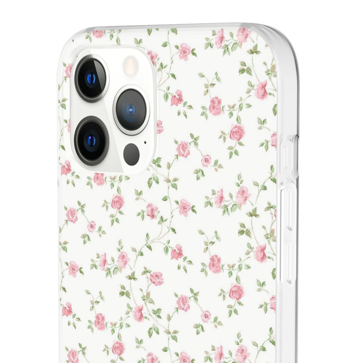spring pink floral flexi phone case