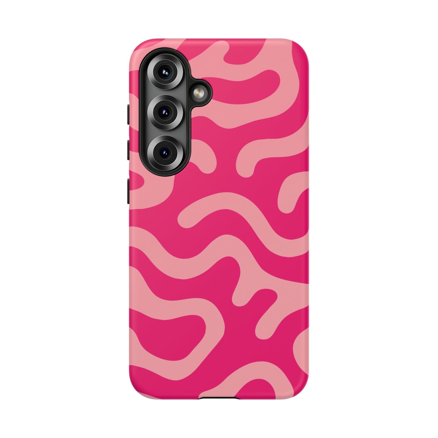 pink squiggle tough phone case