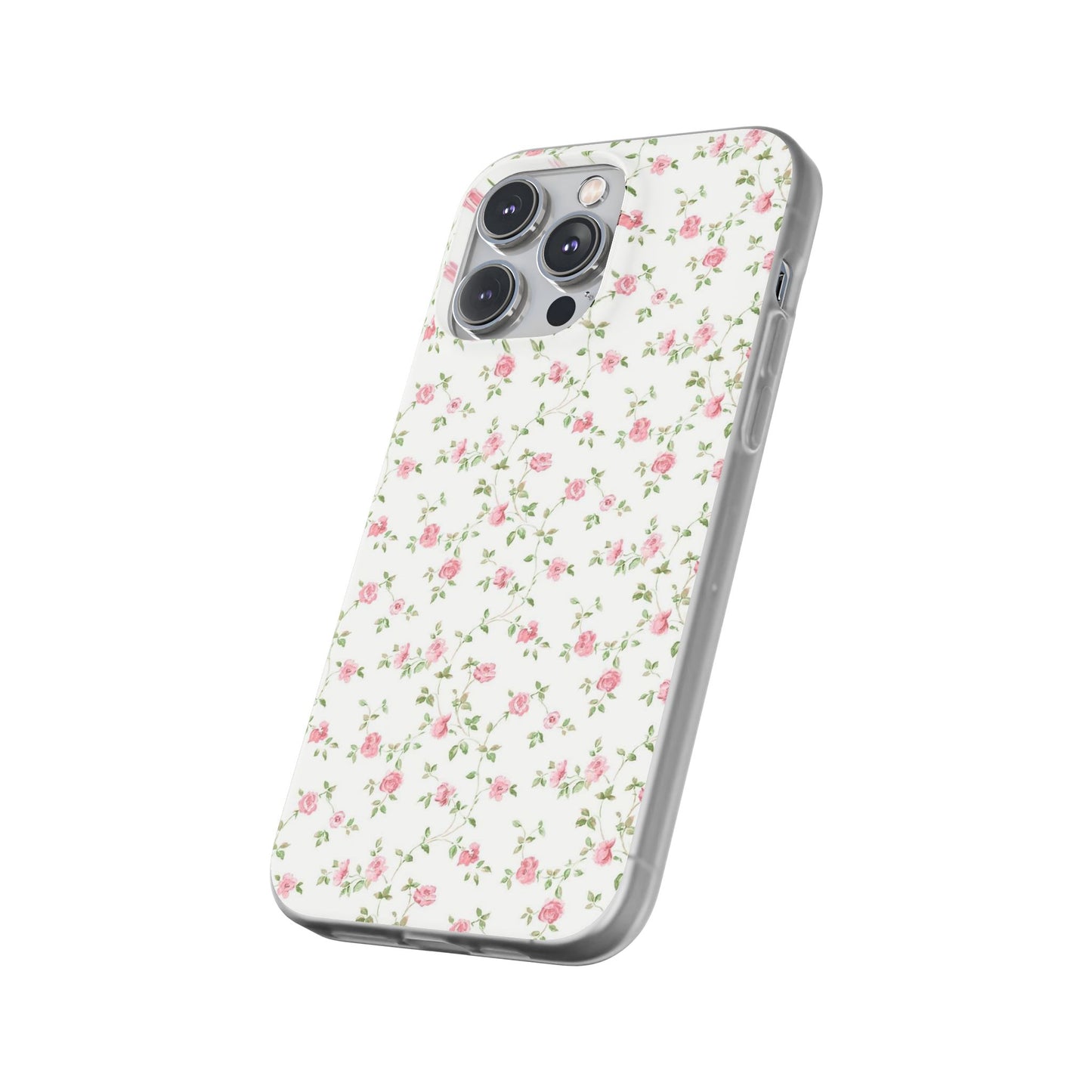 spring pink floral flexi phone case