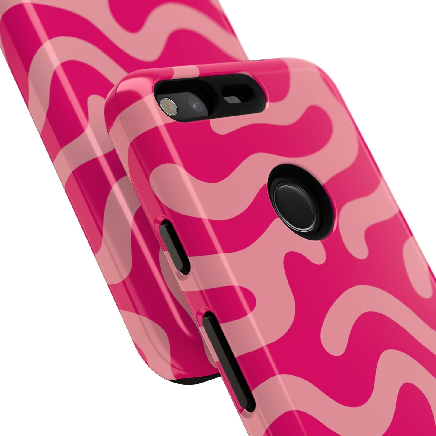pink squiggle tough phone case