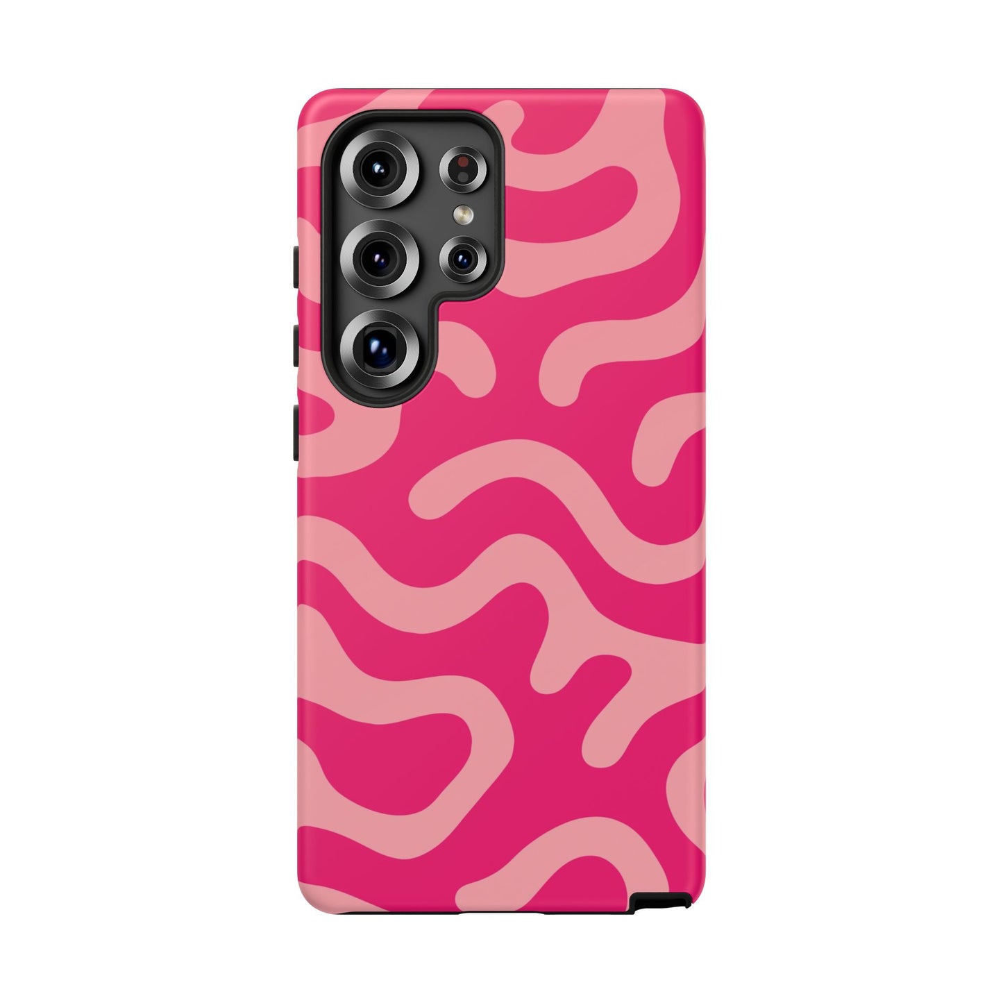 pink squiggle tough phone case